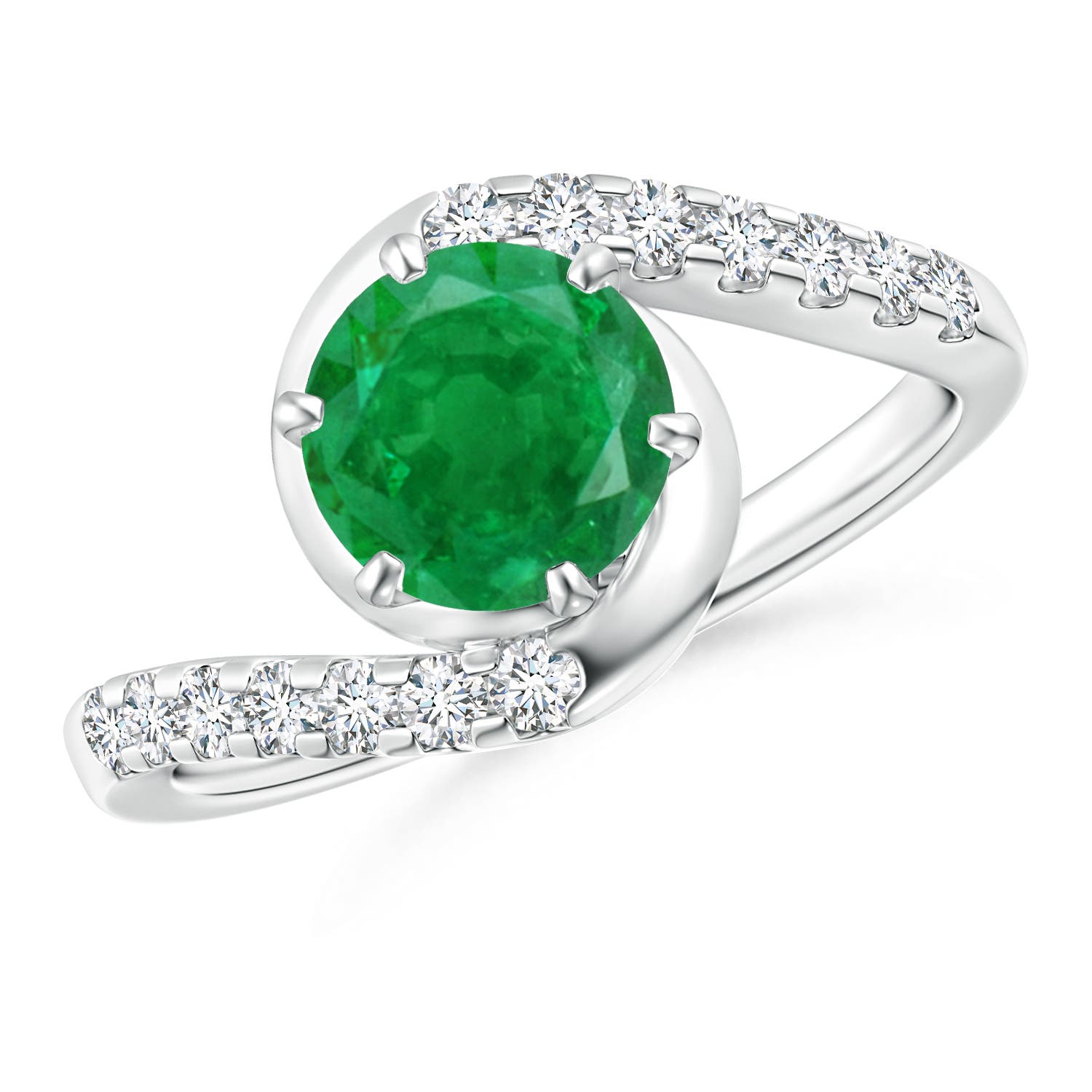 AA - Emerald / 1.55 CT / 14 KT White Gold