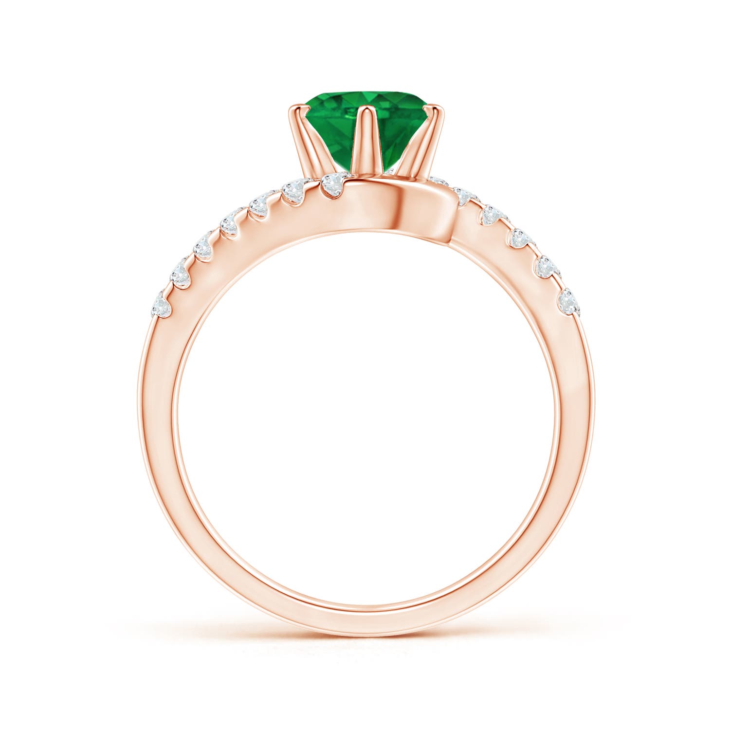 AAA - Emerald / 1.55 CT / 14 KT Rose Gold