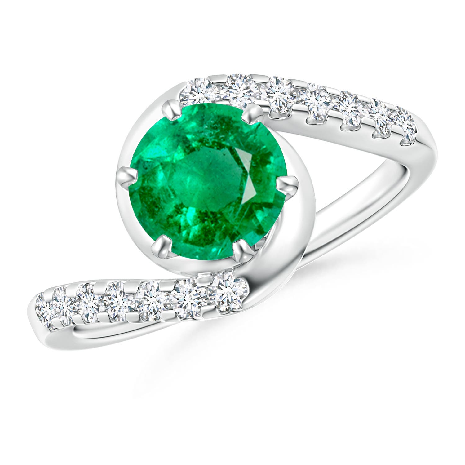 AAA - Emerald / 1.55 CT / 14 KT White Gold