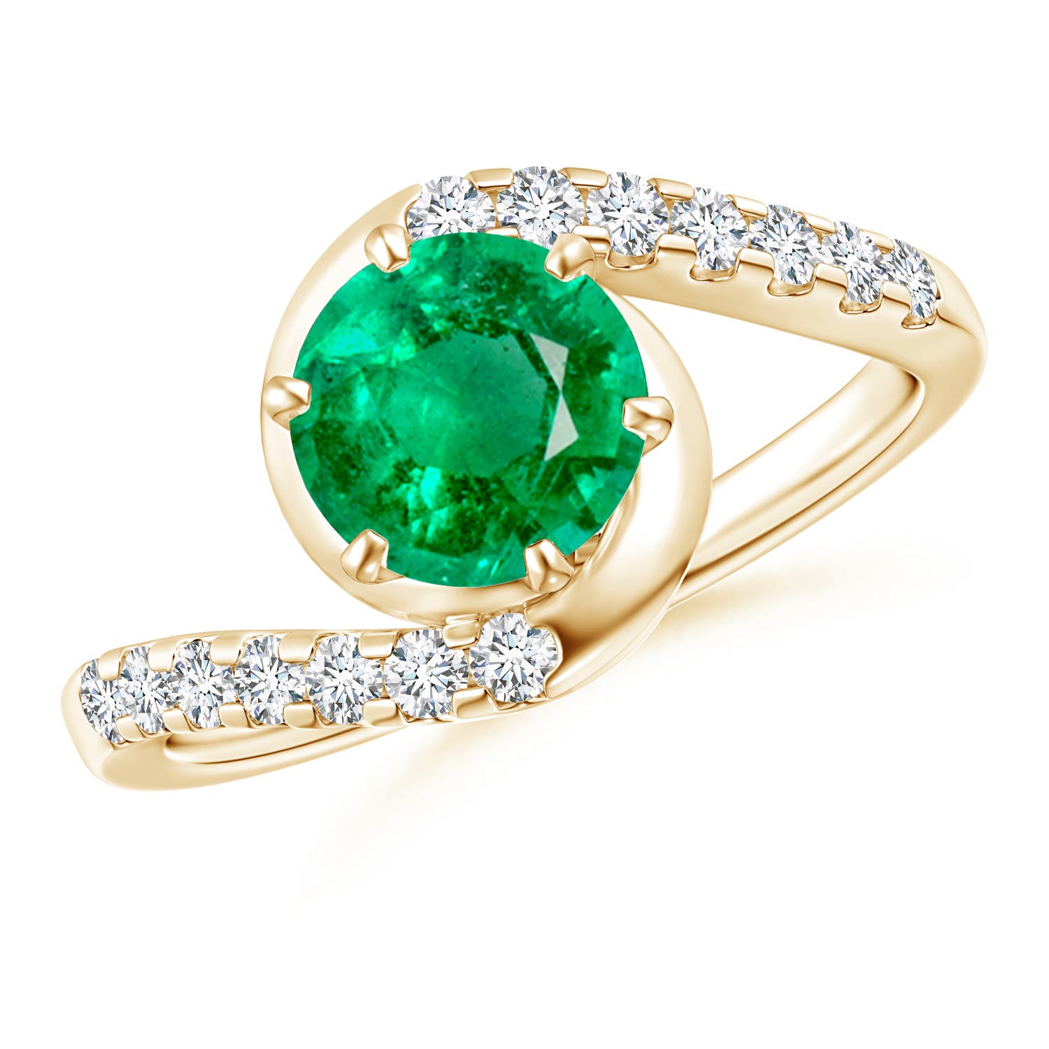 AAA - Emerald / 1.55 CT / 14 KT Yellow Gold