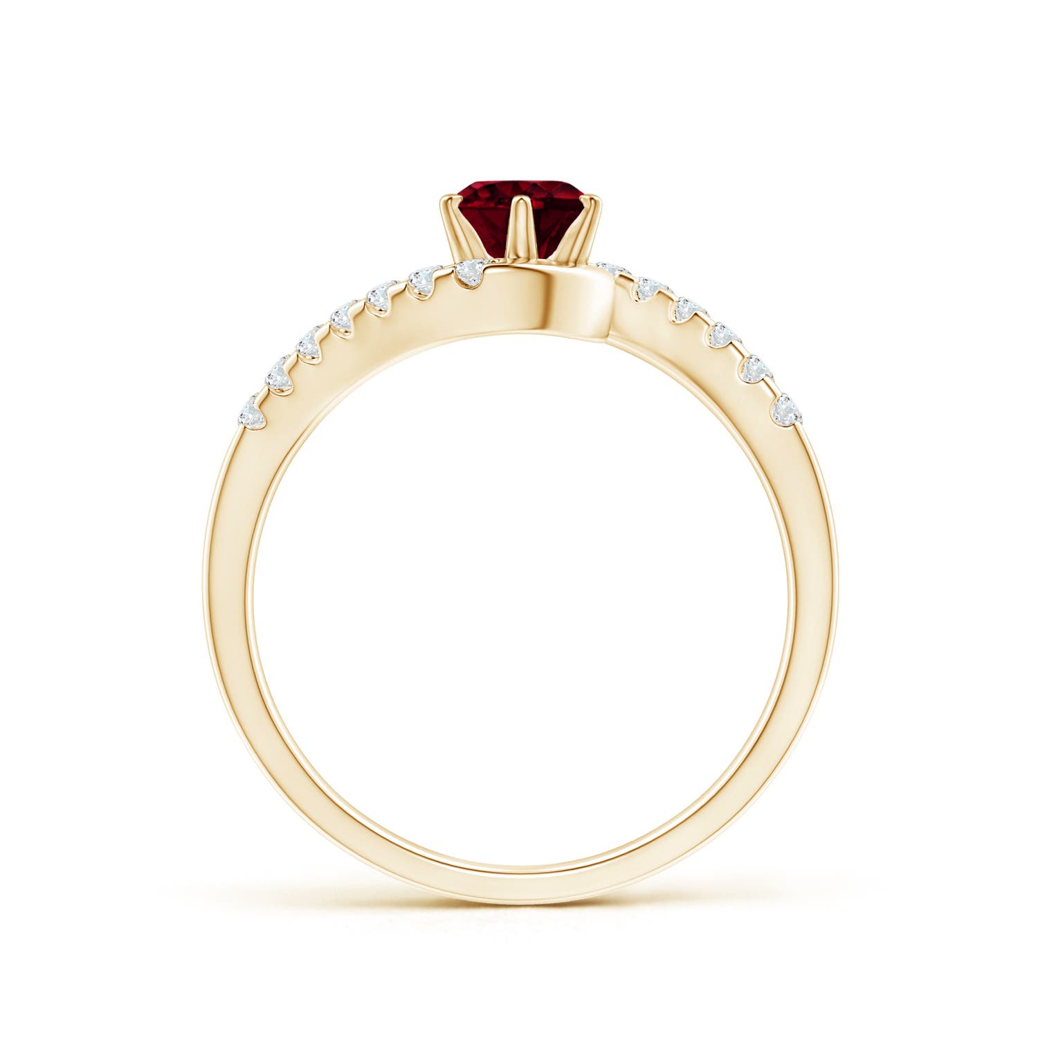 A - Garnet / 0.77 CT / 14 KT Yellow Gold