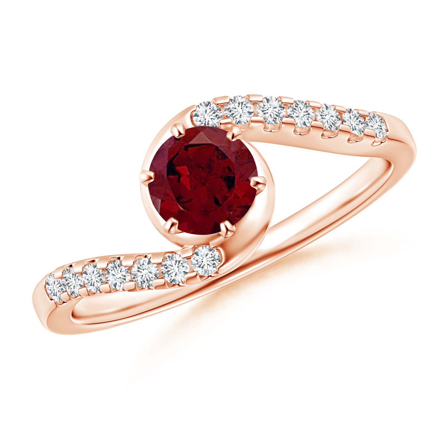 AA - Garnet / 0.77 CT / 14 KT Rose Gold