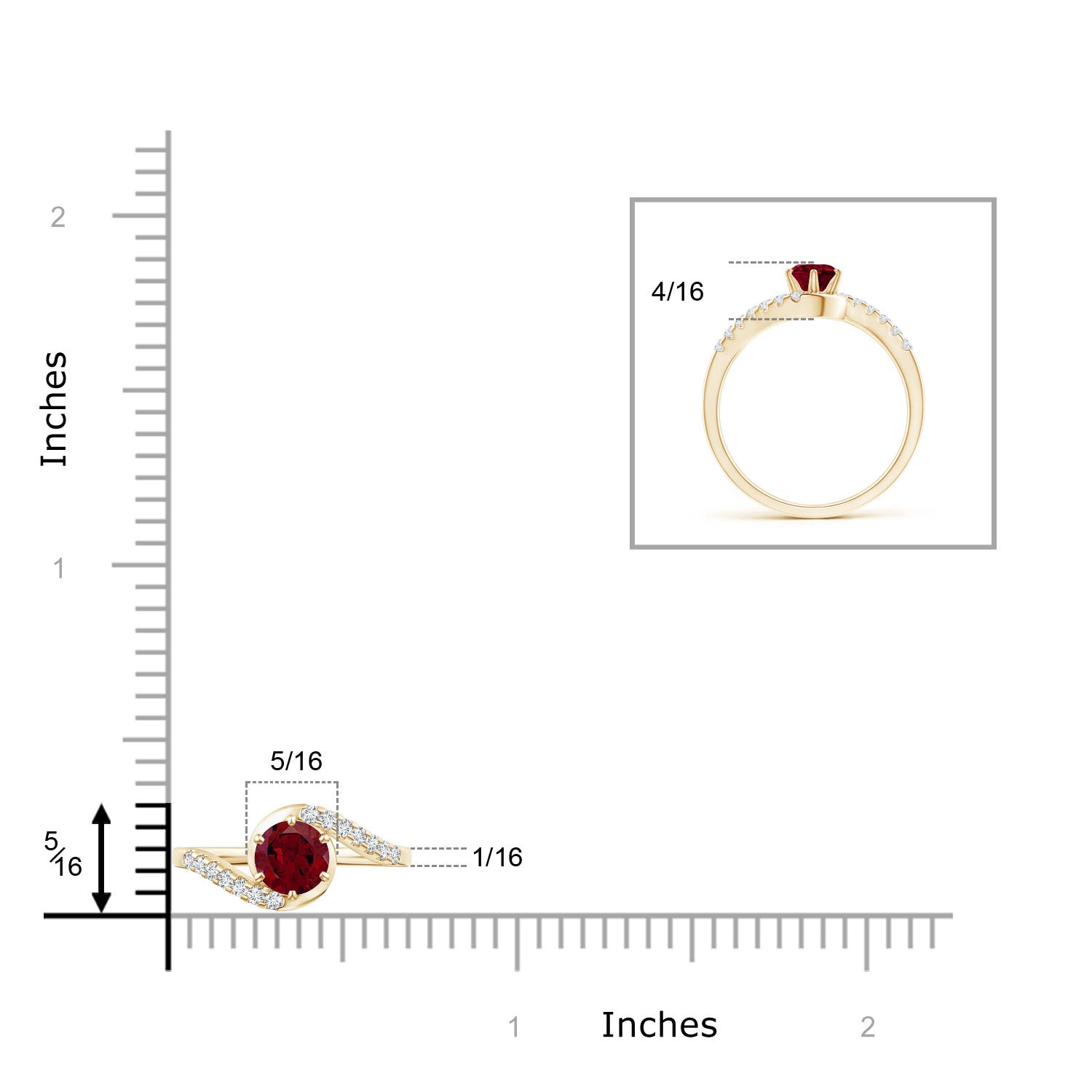 AA - Garnet / 0.77 CT / 14 KT Yellow Gold