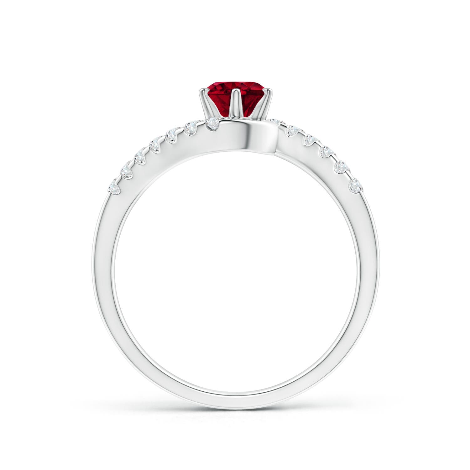 AAAA - Garnet / 0.77 CT / 14 KT White Gold