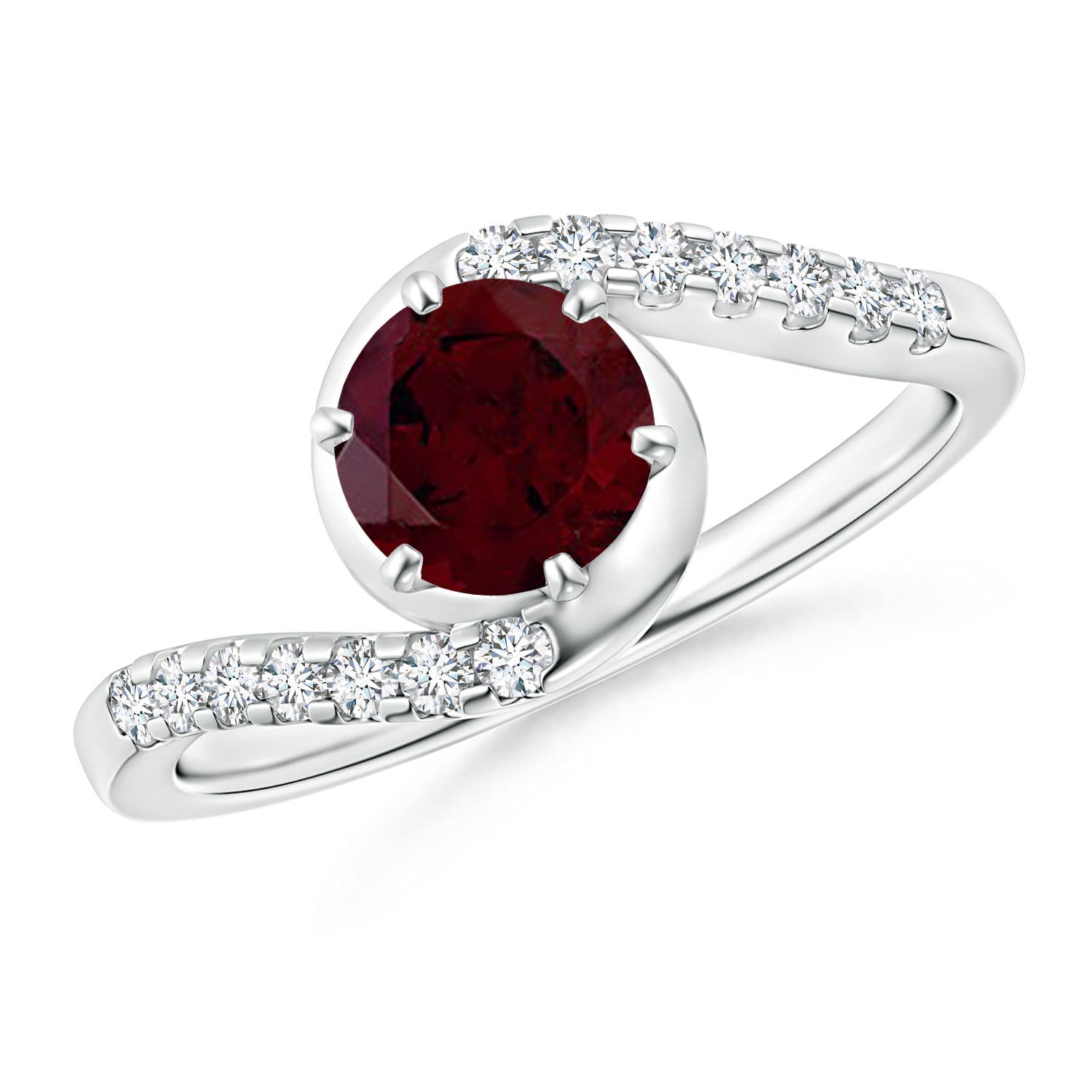 A - Garnet / 1.2 CT / 14 KT White Gold