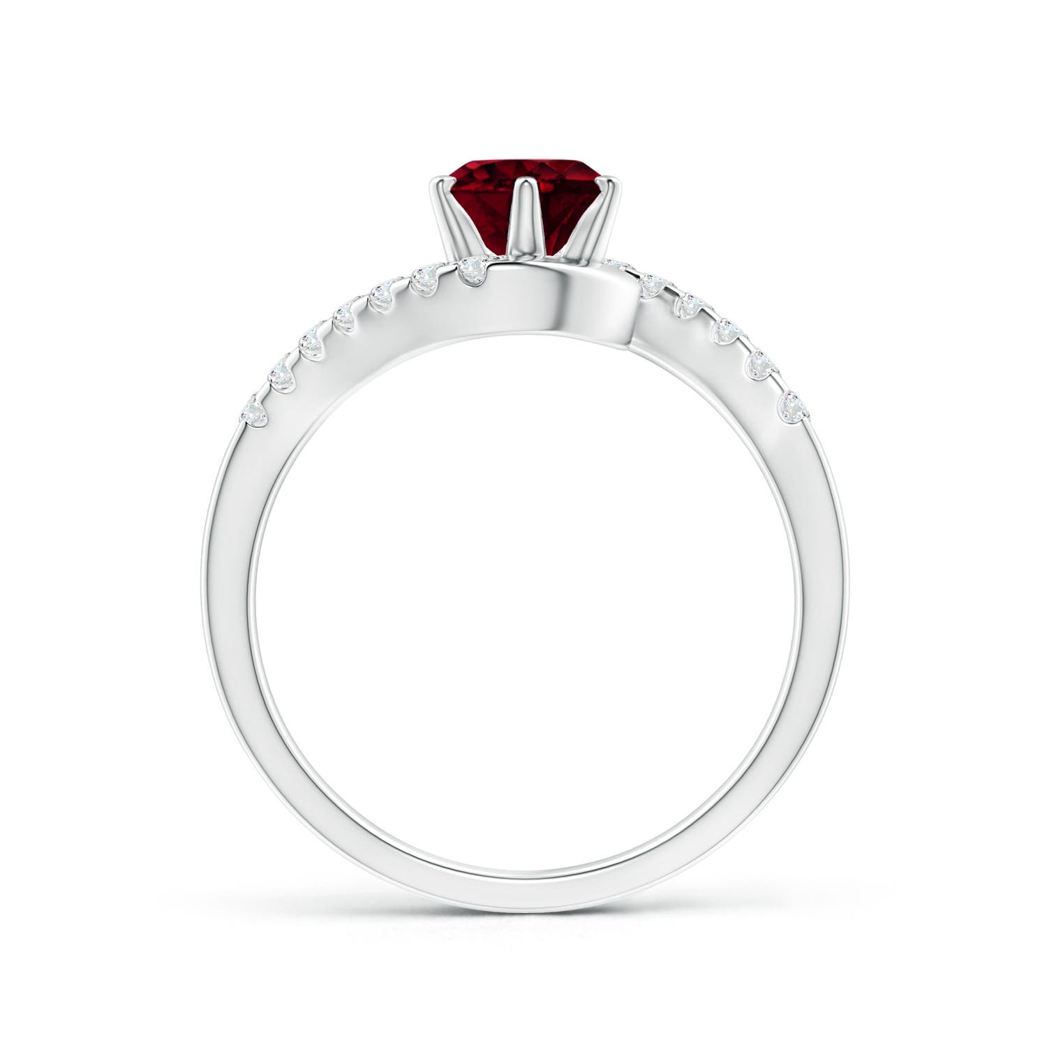 A - Garnet / 1.2 CT / 14 KT White Gold