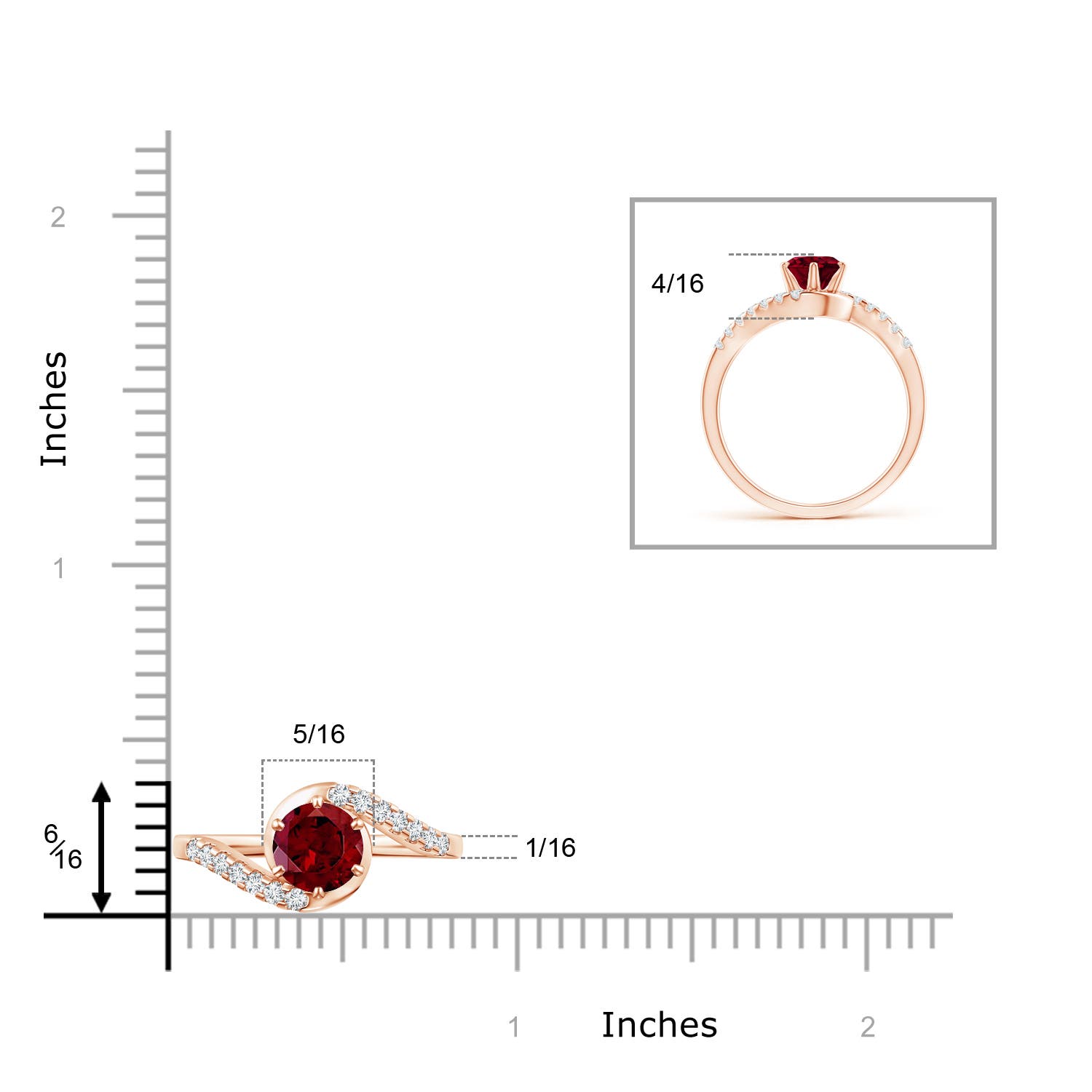 AAA - Garnet / 1.2 CT / 14 KT Rose Gold