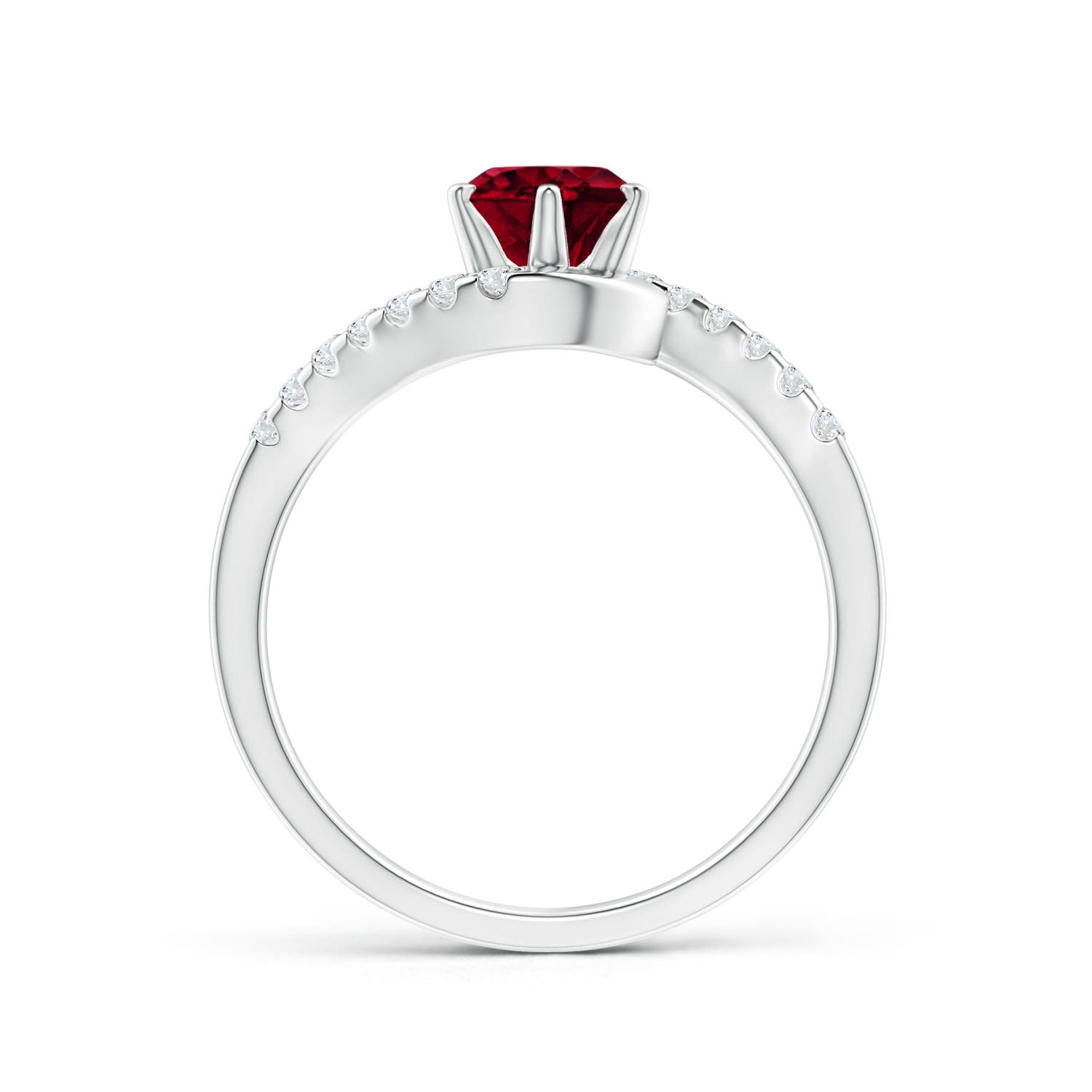 AAA - Garnet / 1.2 CT / 14 KT White Gold