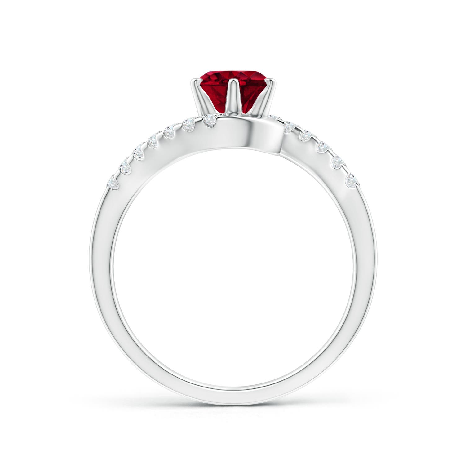 AAAA - Garnet / 1.2 CT / 14 KT White Gold