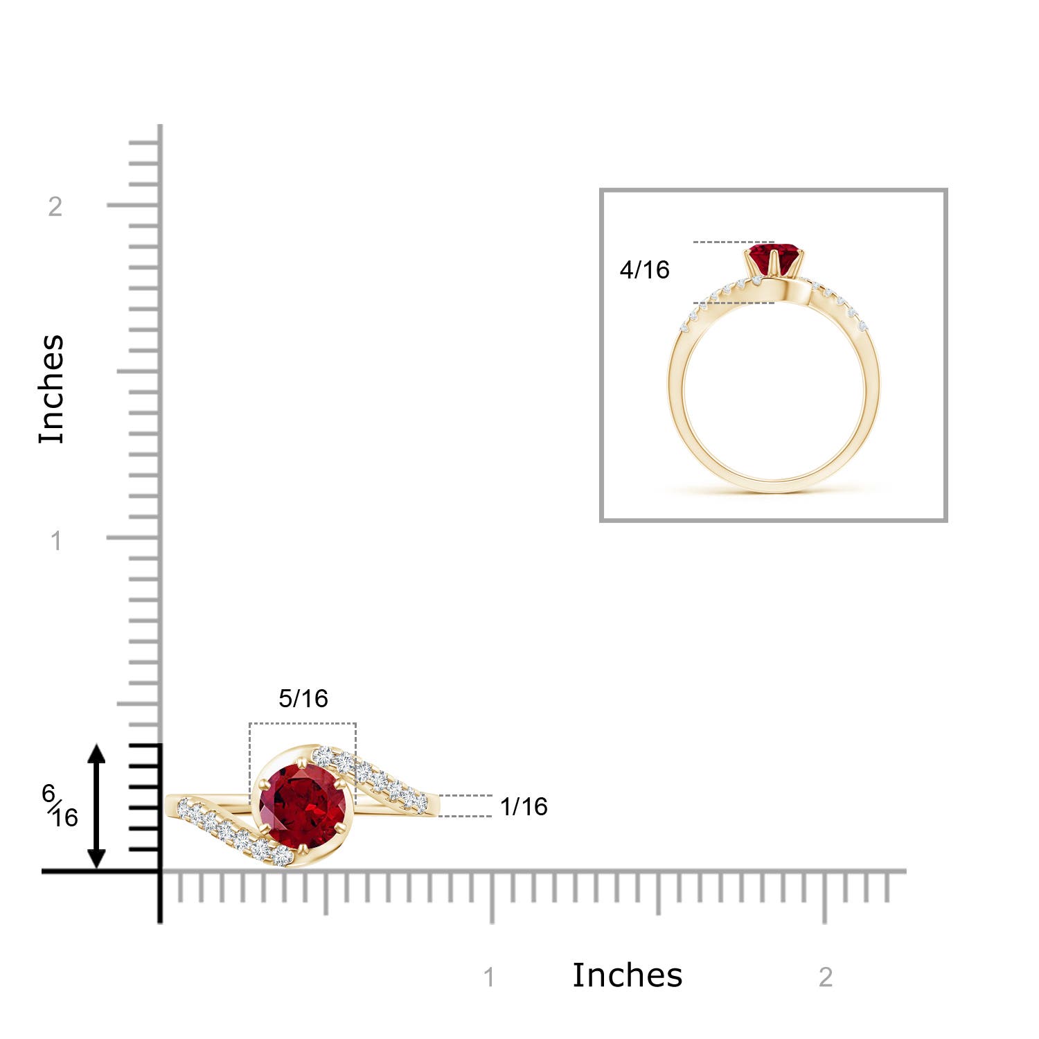 AAAA - Garnet / 1.2 CT / 14 KT Yellow Gold