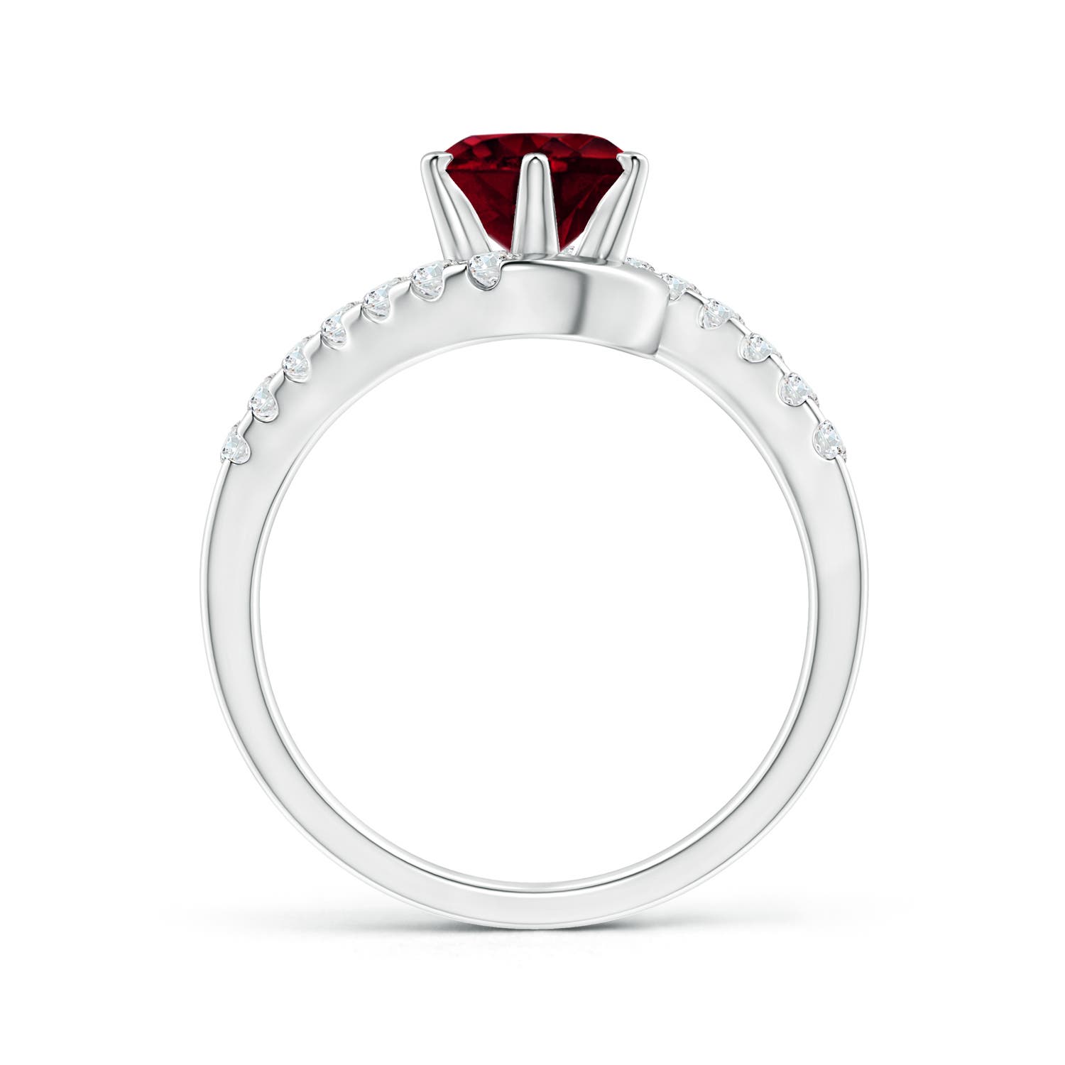 A - Garnet / 1.85 CT / 14 KT White Gold