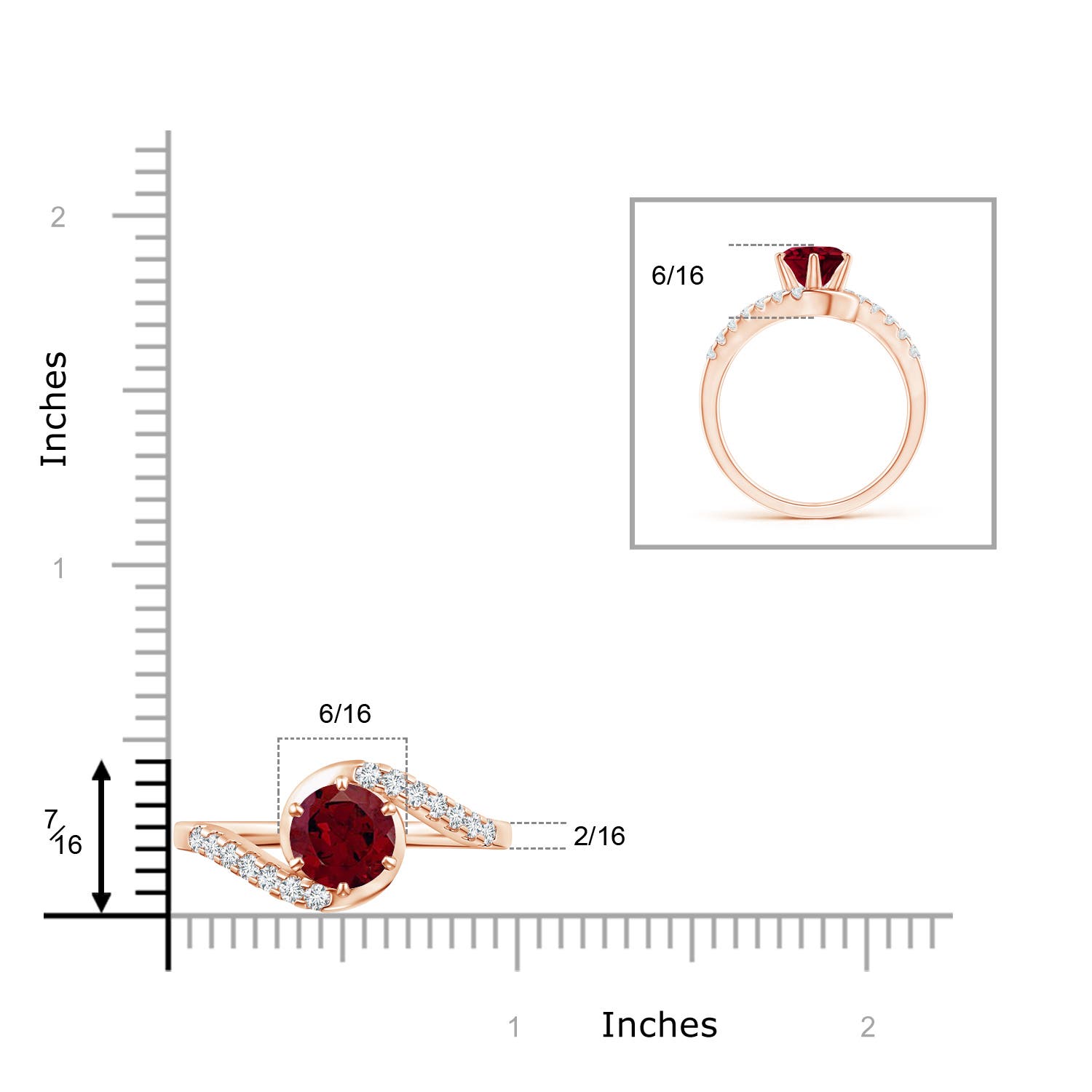 AA - Garnet / 1.85 CT / 14 KT Rose Gold