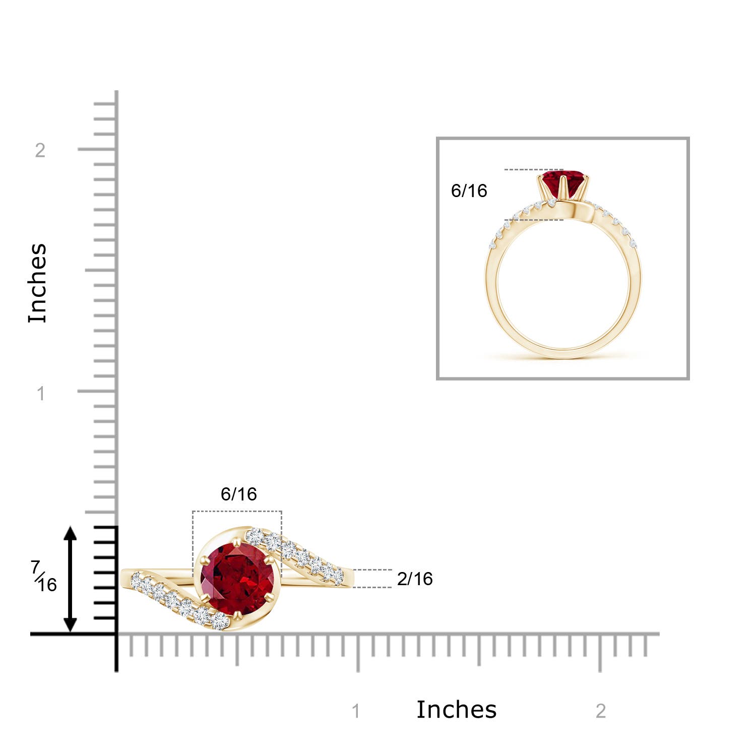 AAAA - Garnet / 1.85 CT / 14 KT Yellow Gold