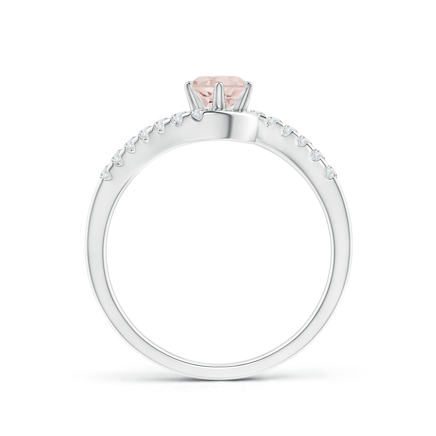 A - Morganite / 0.59 CT / 14 KT White Gold