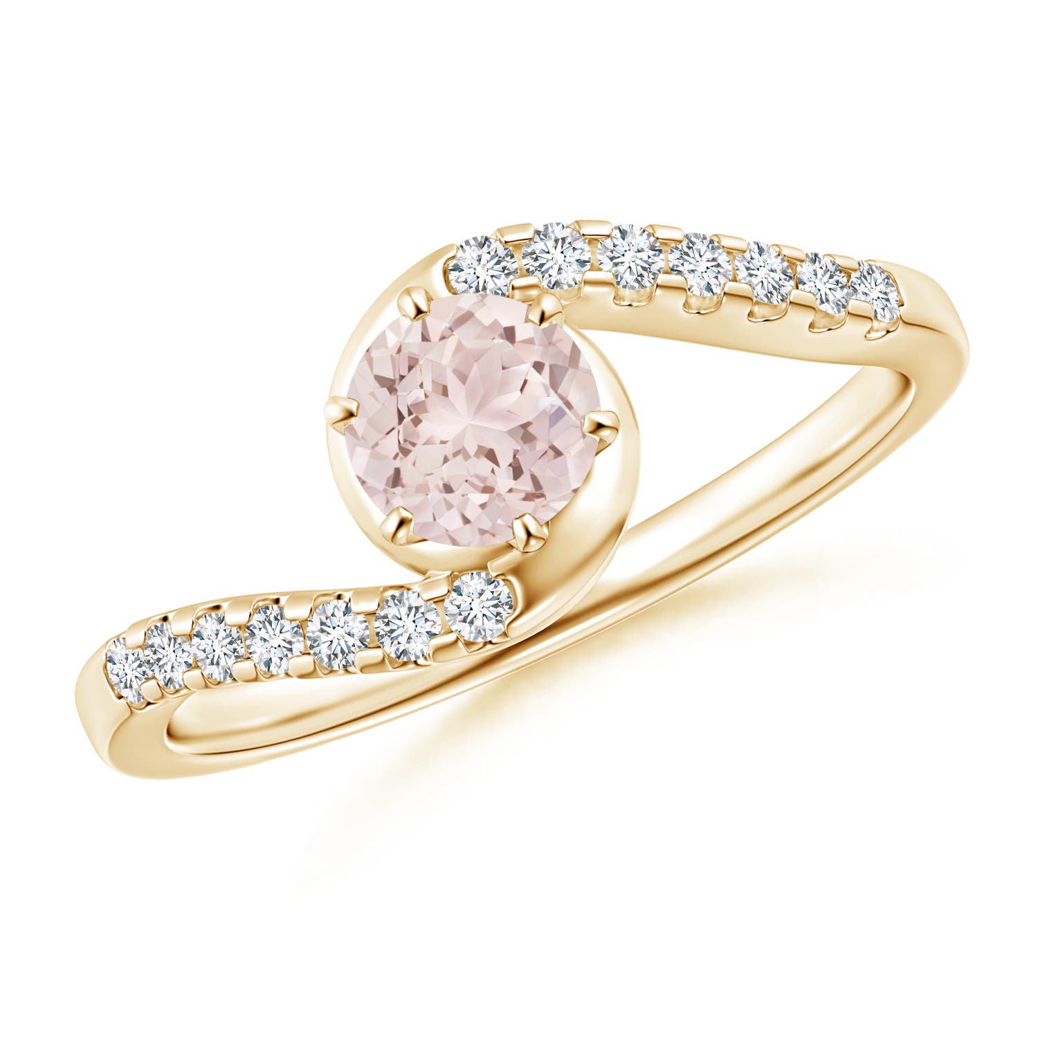 A - Morganite / 0.59 CT / 14 KT Yellow Gold