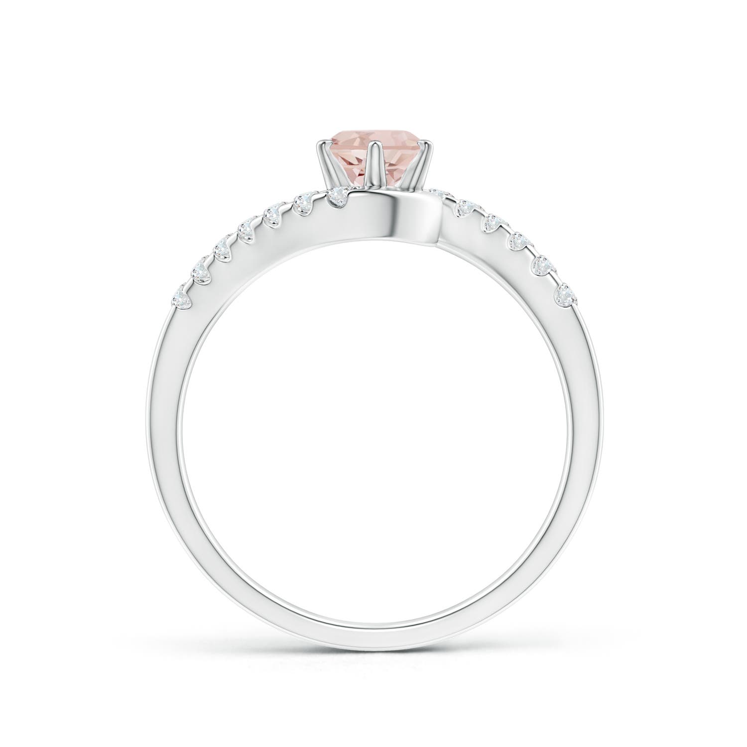 AA - Morganite / 0.59 CT / 14 KT White Gold