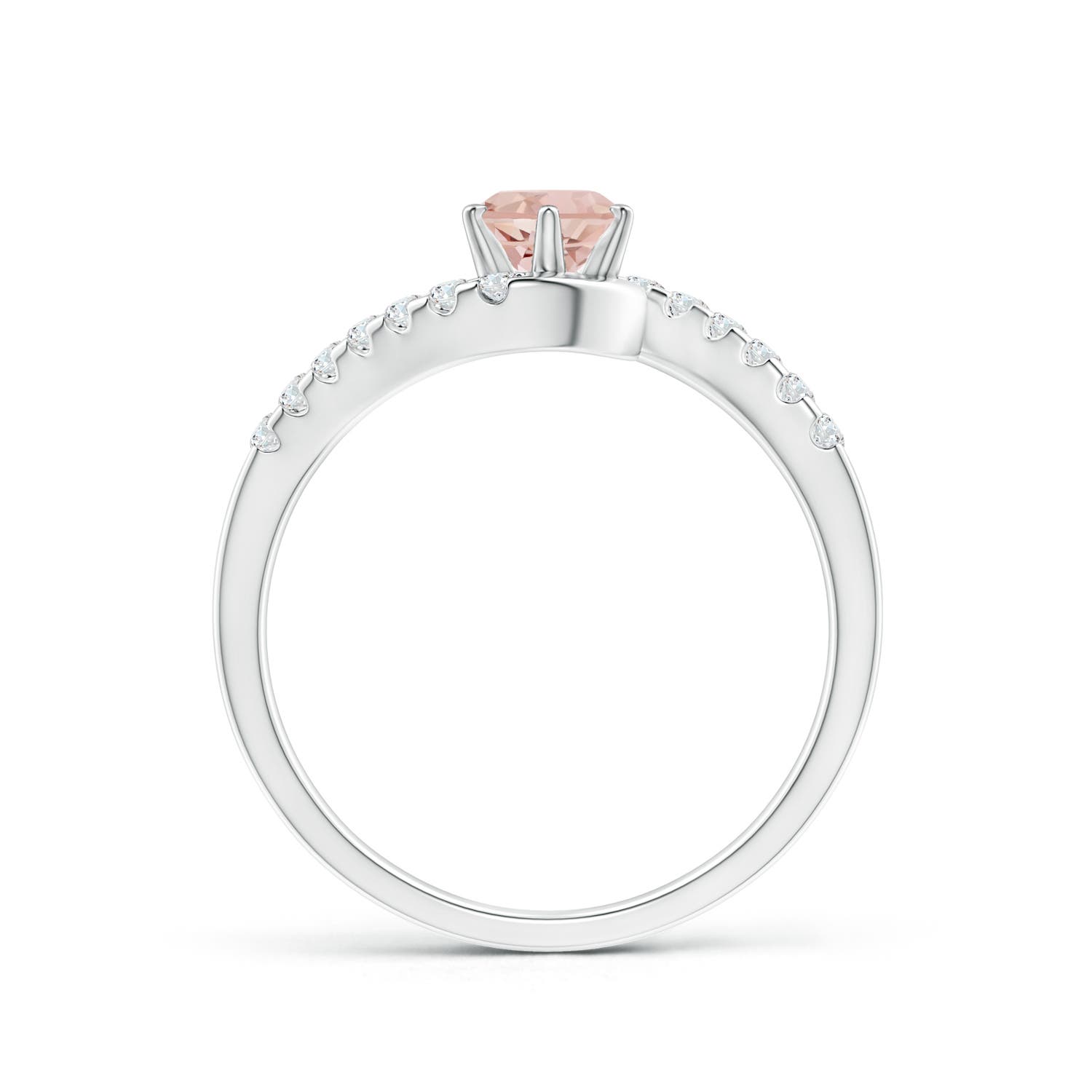 AAA - Morganite / 0.59 CT / 14 KT White Gold