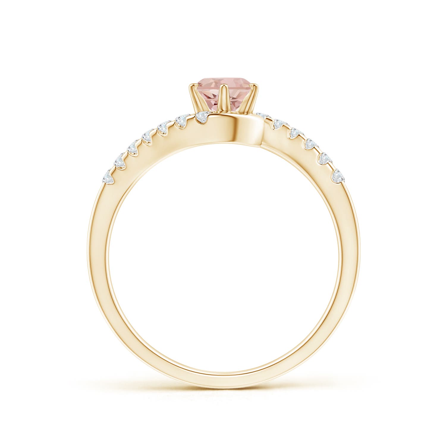 AAAA - Morganite / 0.59 CT / 14 KT Yellow Gold