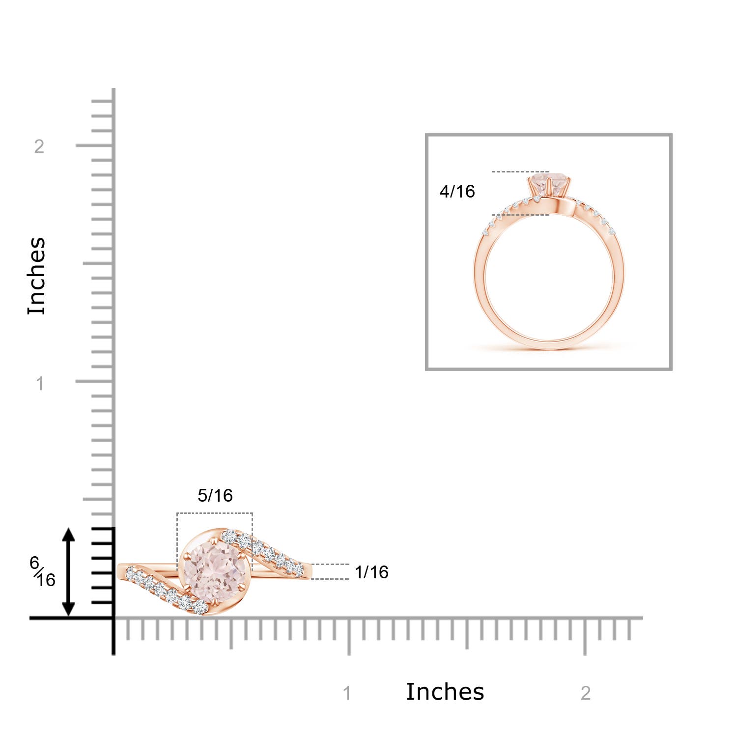 A - Morganite / 0.9 CT / 14 KT Rose Gold