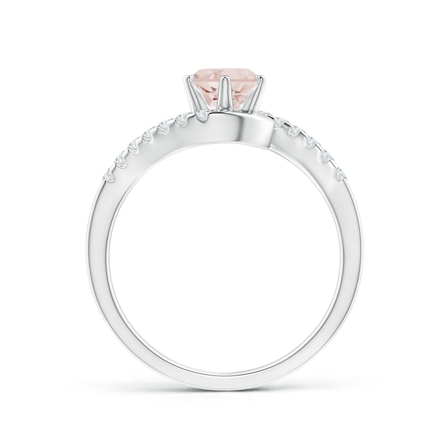 A - Morganite / 0.9 CT / 14 KT White Gold