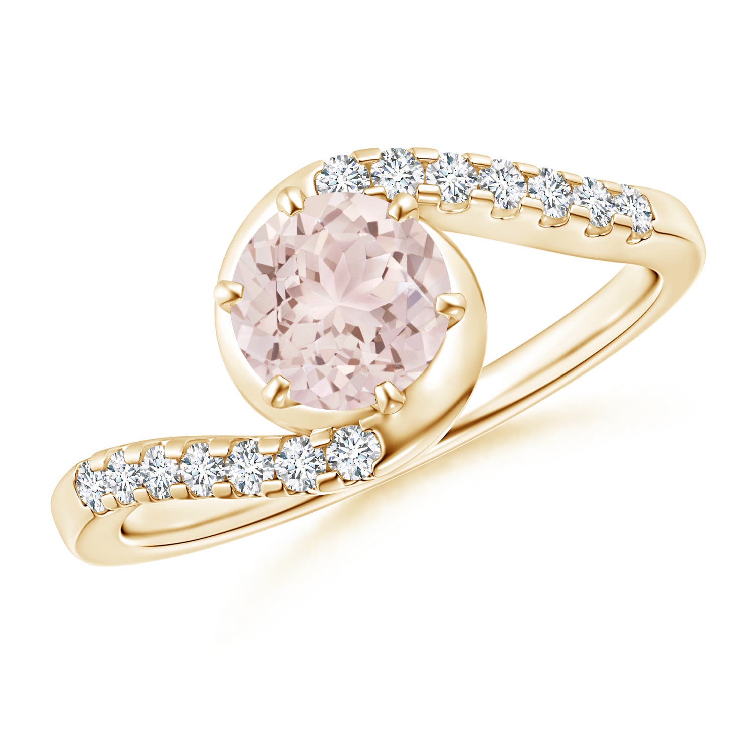 A - Morganite / 0.9 CT / 14 KT Yellow Gold