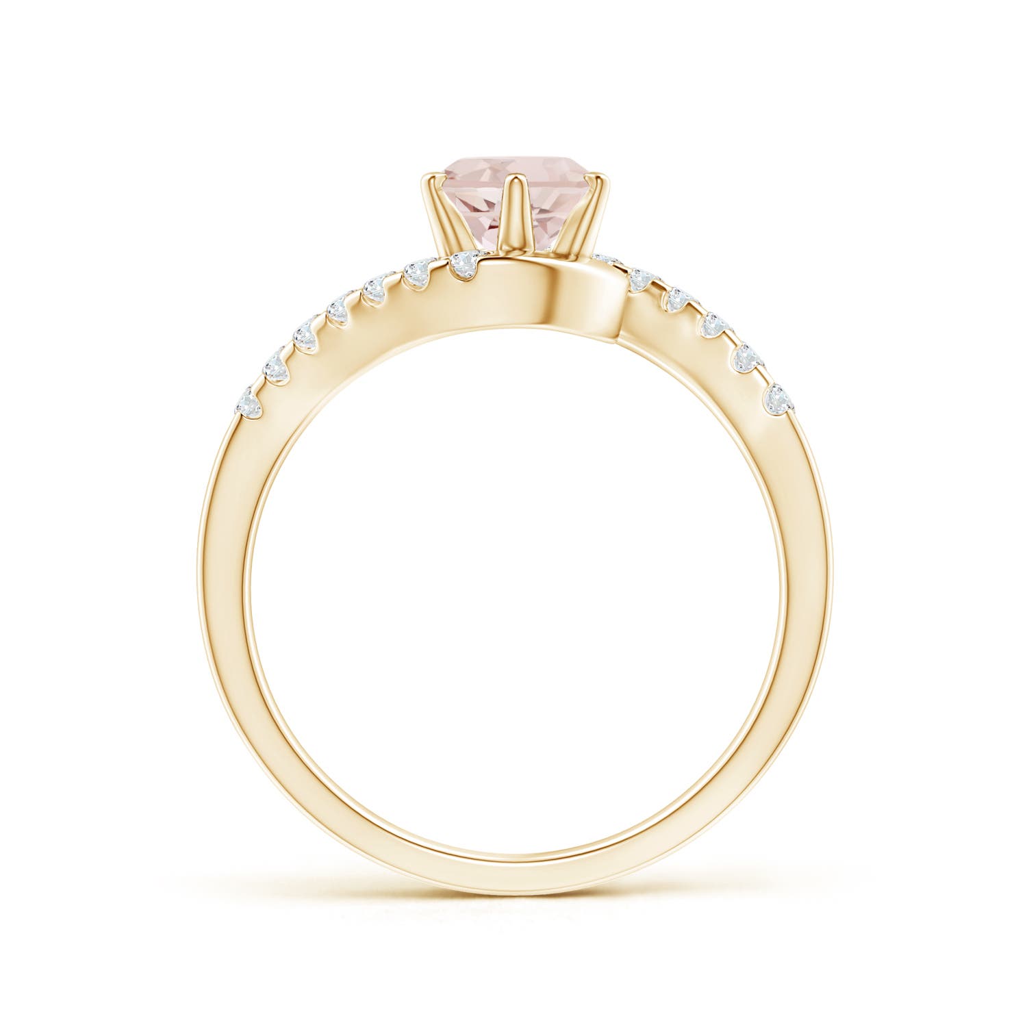 A - Morganite / 0.9 CT / 14 KT Yellow Gold