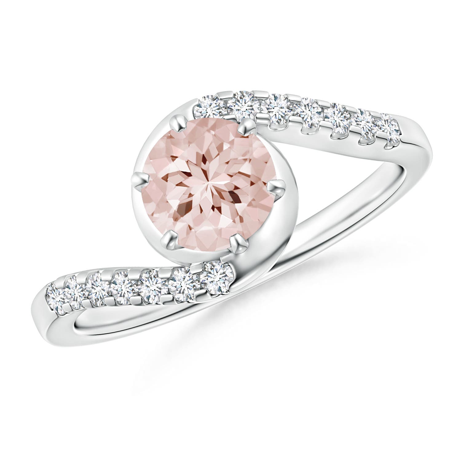 AA - Morganite / 0.9 CT / 14 KT White Gold