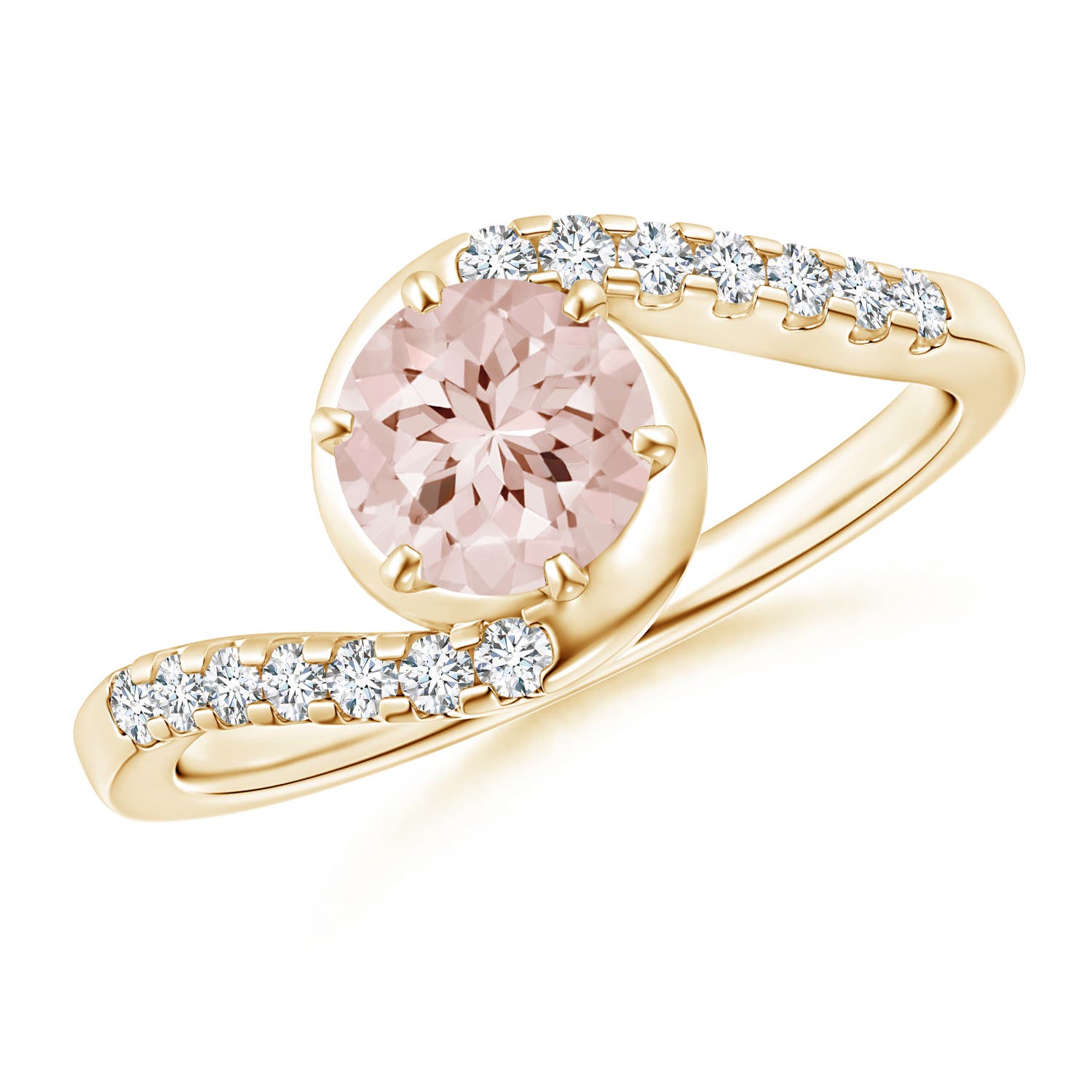 AA - Morganite / 0.9 CT / 14 KT Yellow Gold