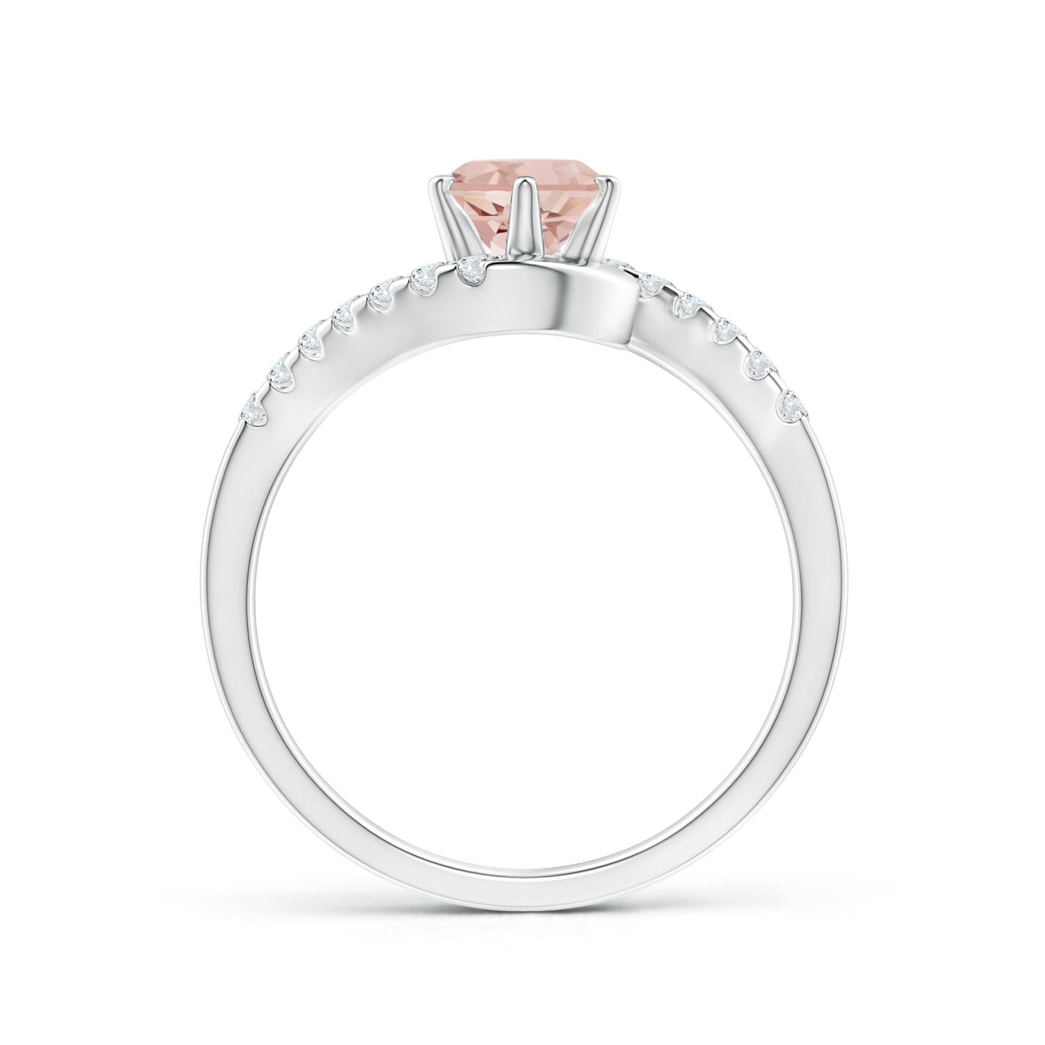 AAA - Morganite / 0.9 CT / 14 KT White Gold