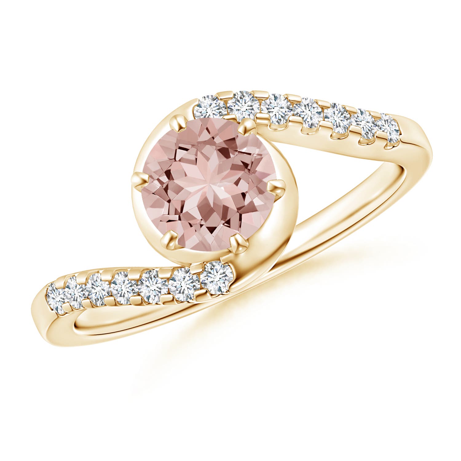 AAAA - Morganite / 0.9 CT / 14 KT Yellow Gold