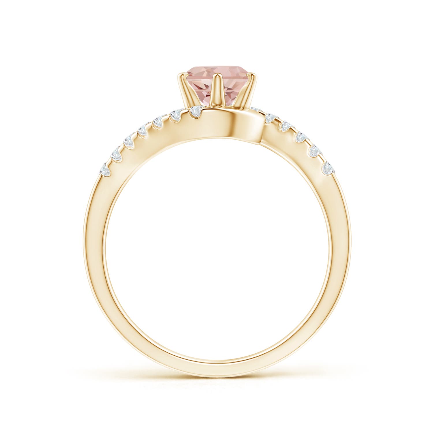 AAAA - Morganite / 0.9 CT / 14 KT Yellow Gold