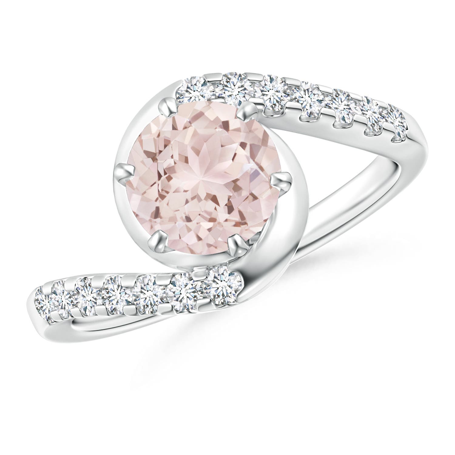 A - Morganite / 1.45 CT / 14 KT White Gold