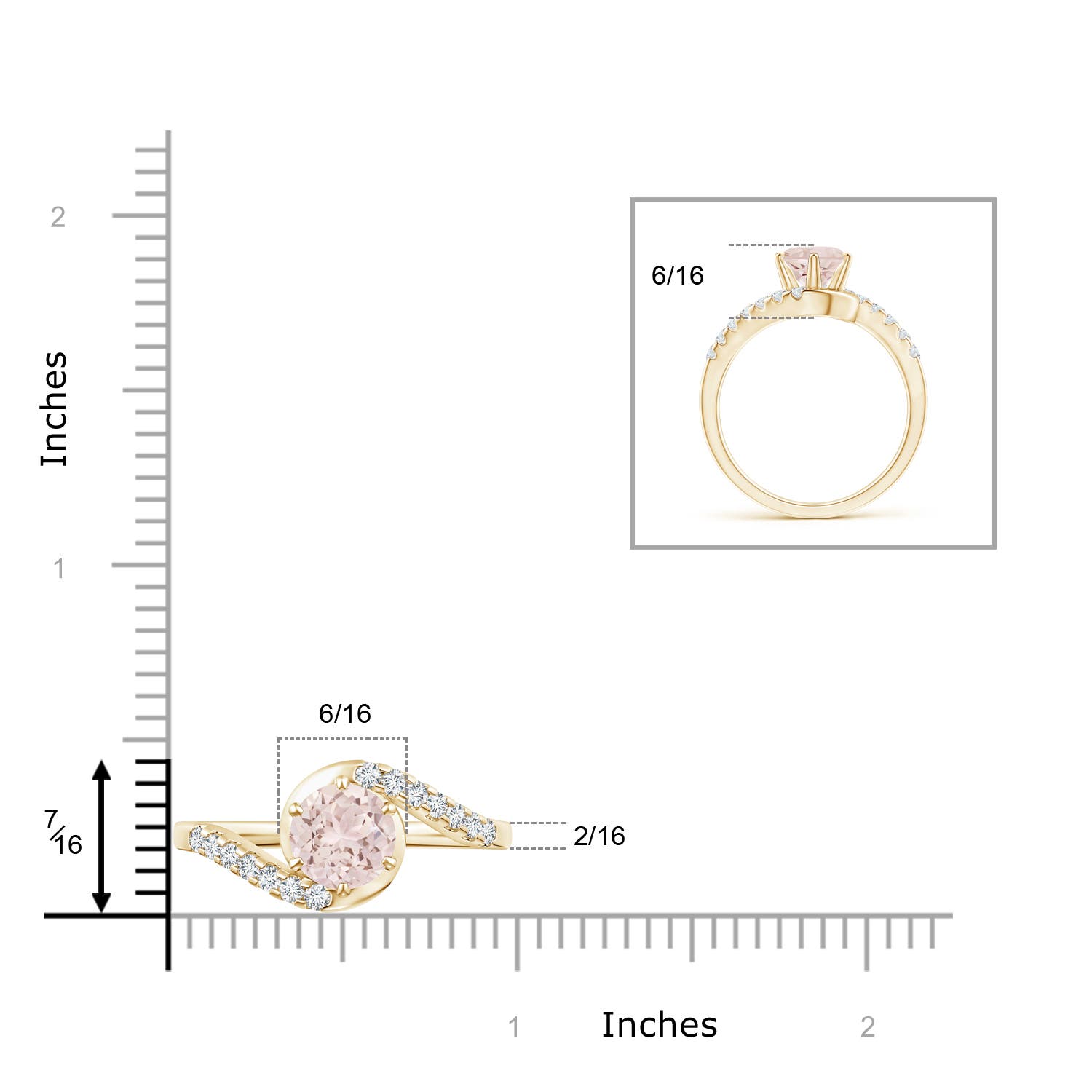 A - Morganite / 1.45 CT / 14 KT Yellow Gold