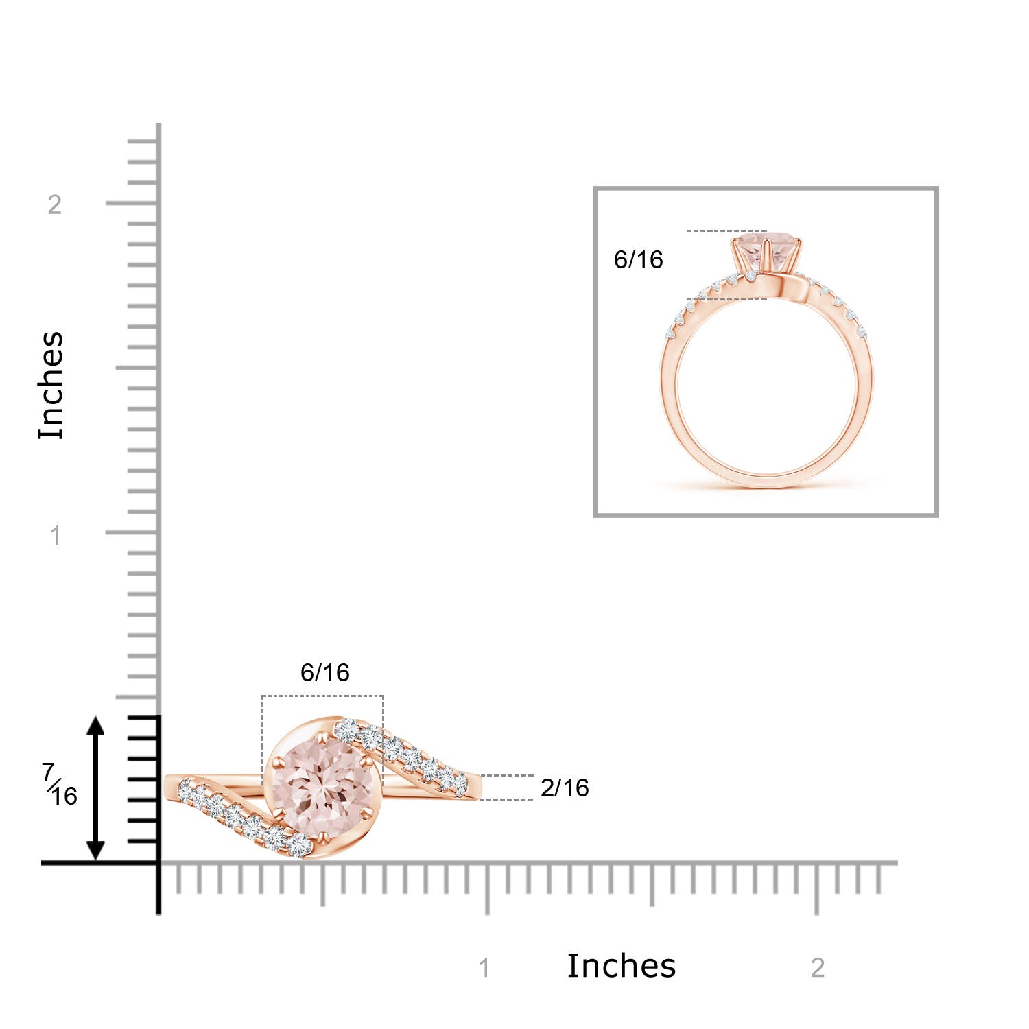 AA - Morganite / 1.45 CT / 14 KT Rose Gold