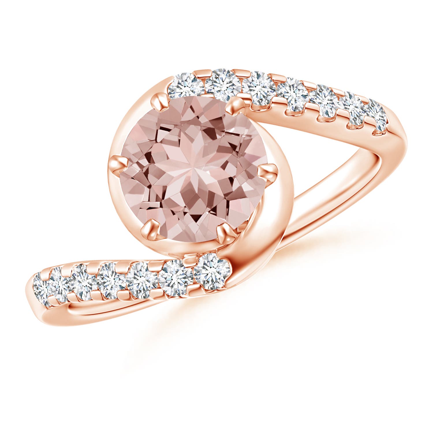 AAAA - Morganite / 1.45 CT / 14 KT Rose Gold