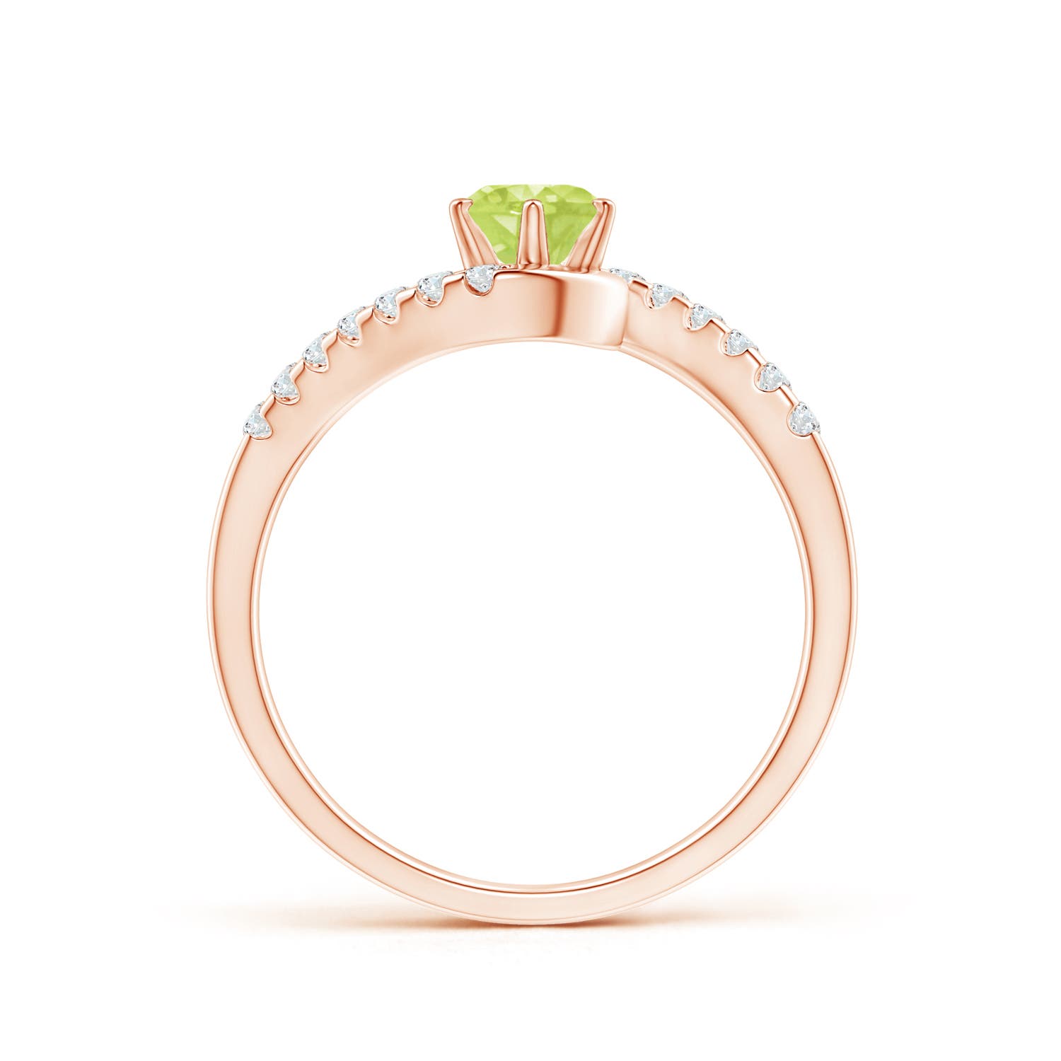 A - Peridot / 0.72 CT / 14 KT Rose Gold