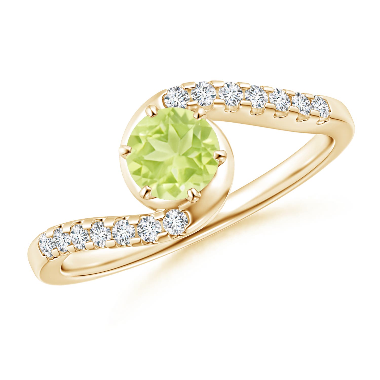 A - Peridot / 0.72 CT / 14 KT Yellow Gold