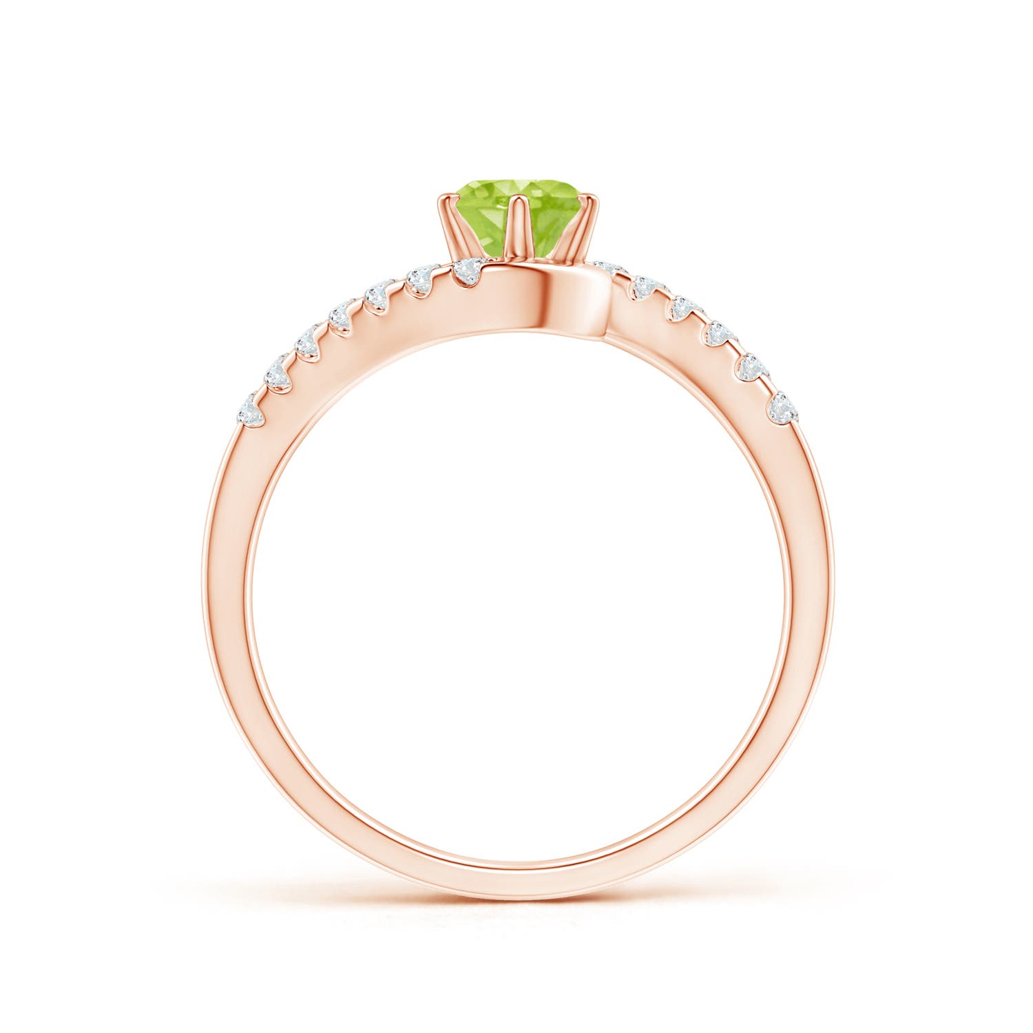 AA - Peridot / 0.72 CT / 14 KT Rose Gold