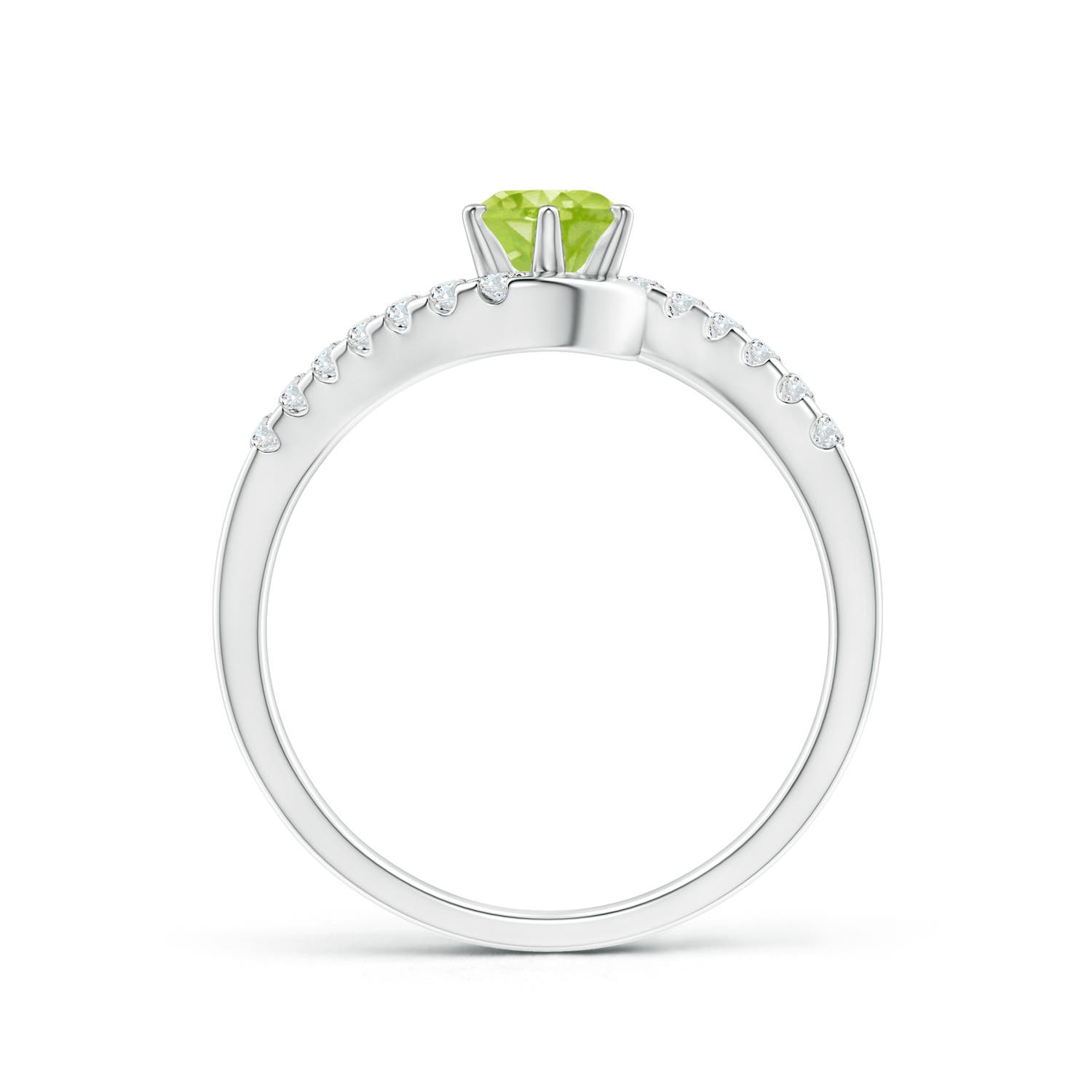 AA - Peridot / 0.72 CT / 14 KT White Gold