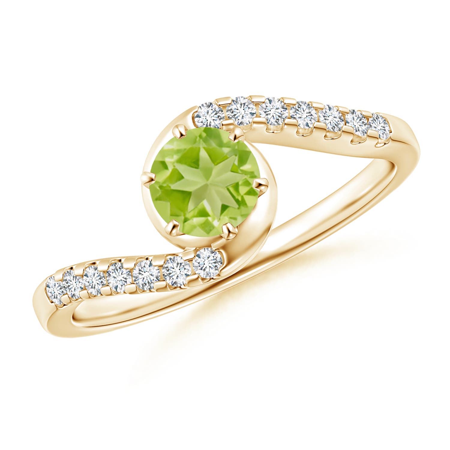 AA - Peridot / 0.72 CT / 14 KT Yellow Gold