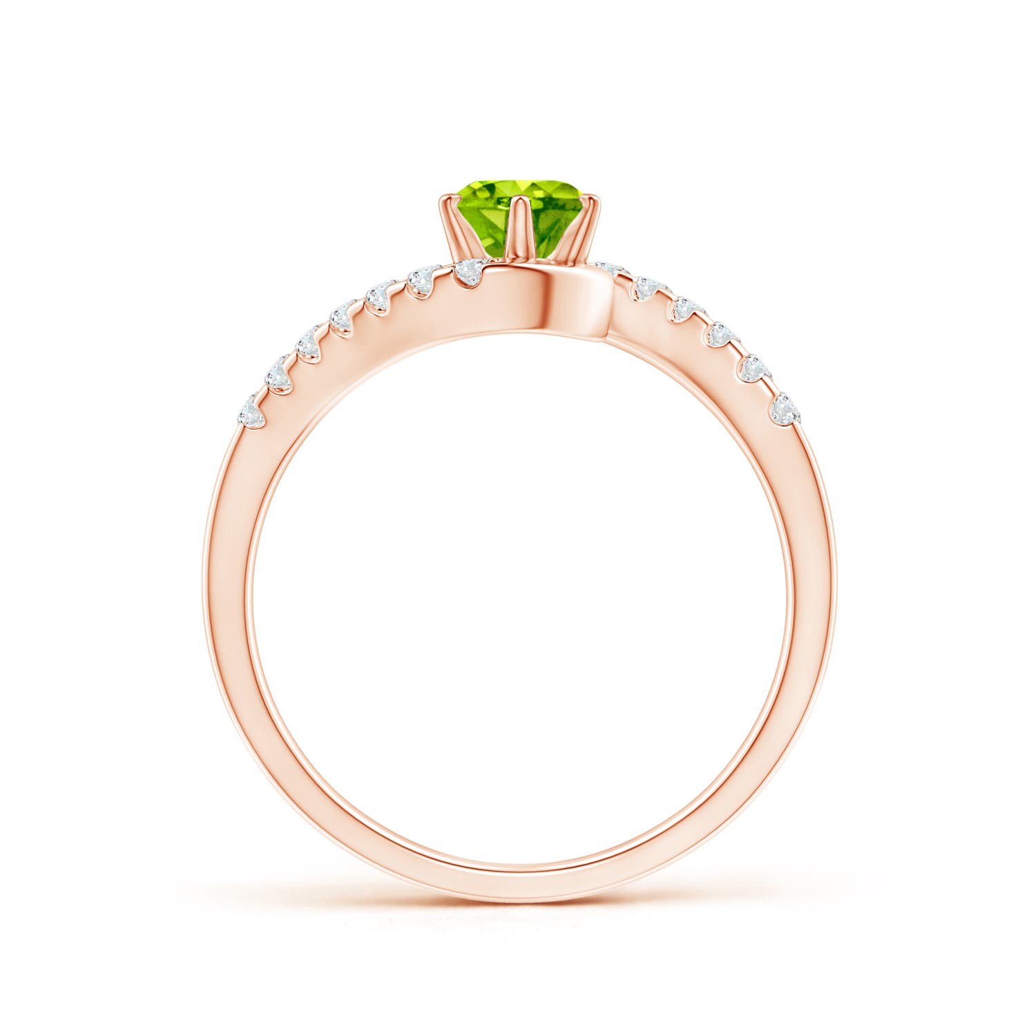 AAA - Peridot / 0.72 CT / 14 KT Rose Gold