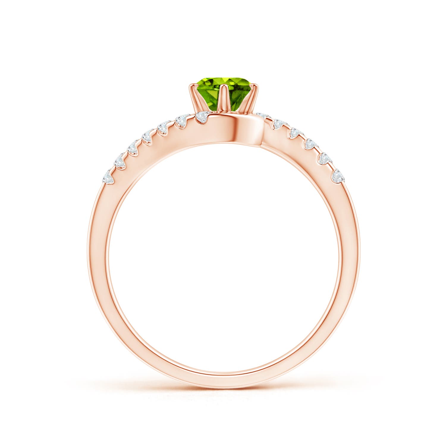 AAAA - Peridot / 0.72 CT / 14 KT Rose Gold