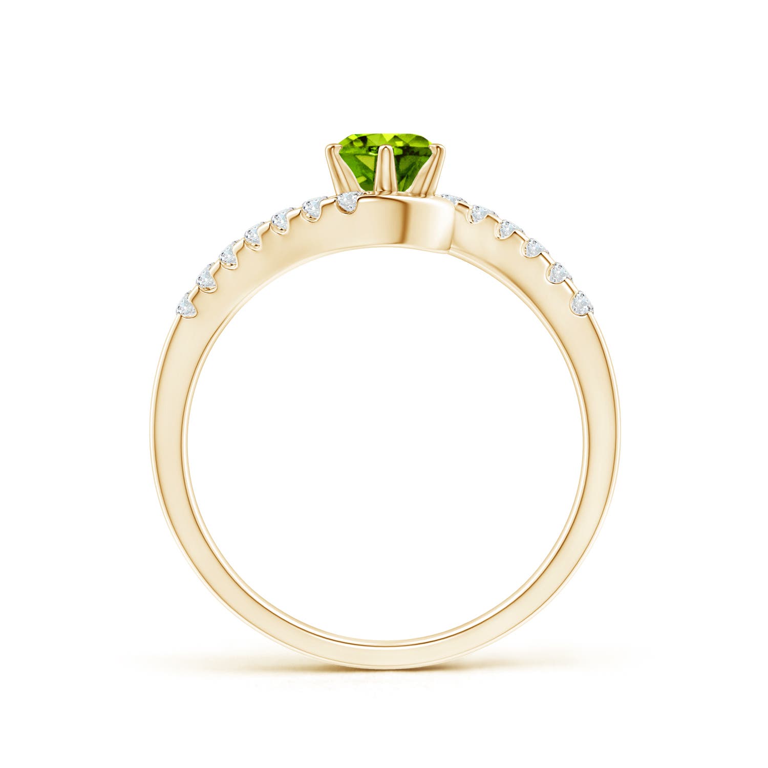 AAAA - Peridot / 0.72 CT / 14 KT Yellow Gold