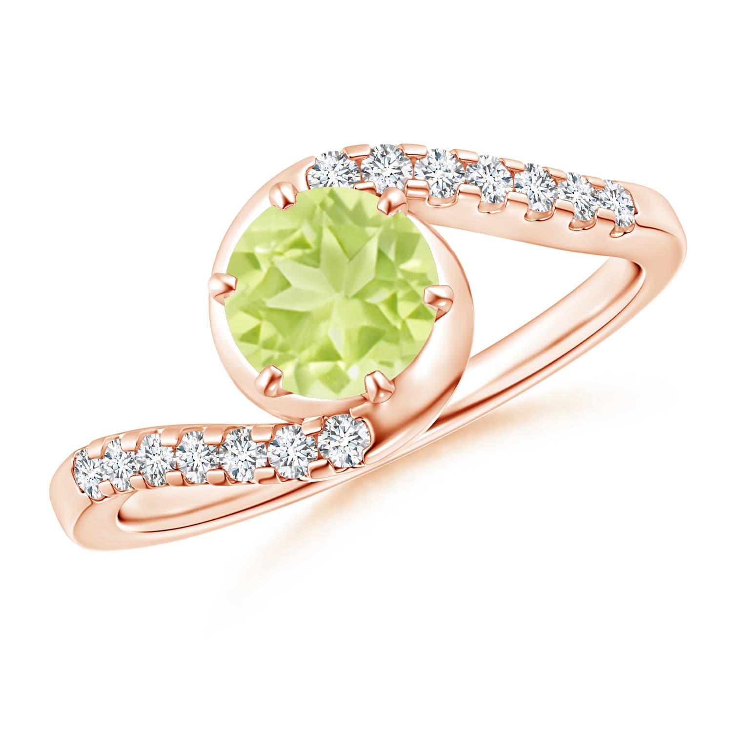 A - Peridot / 1.15 CT / 14 KT Rose Gold