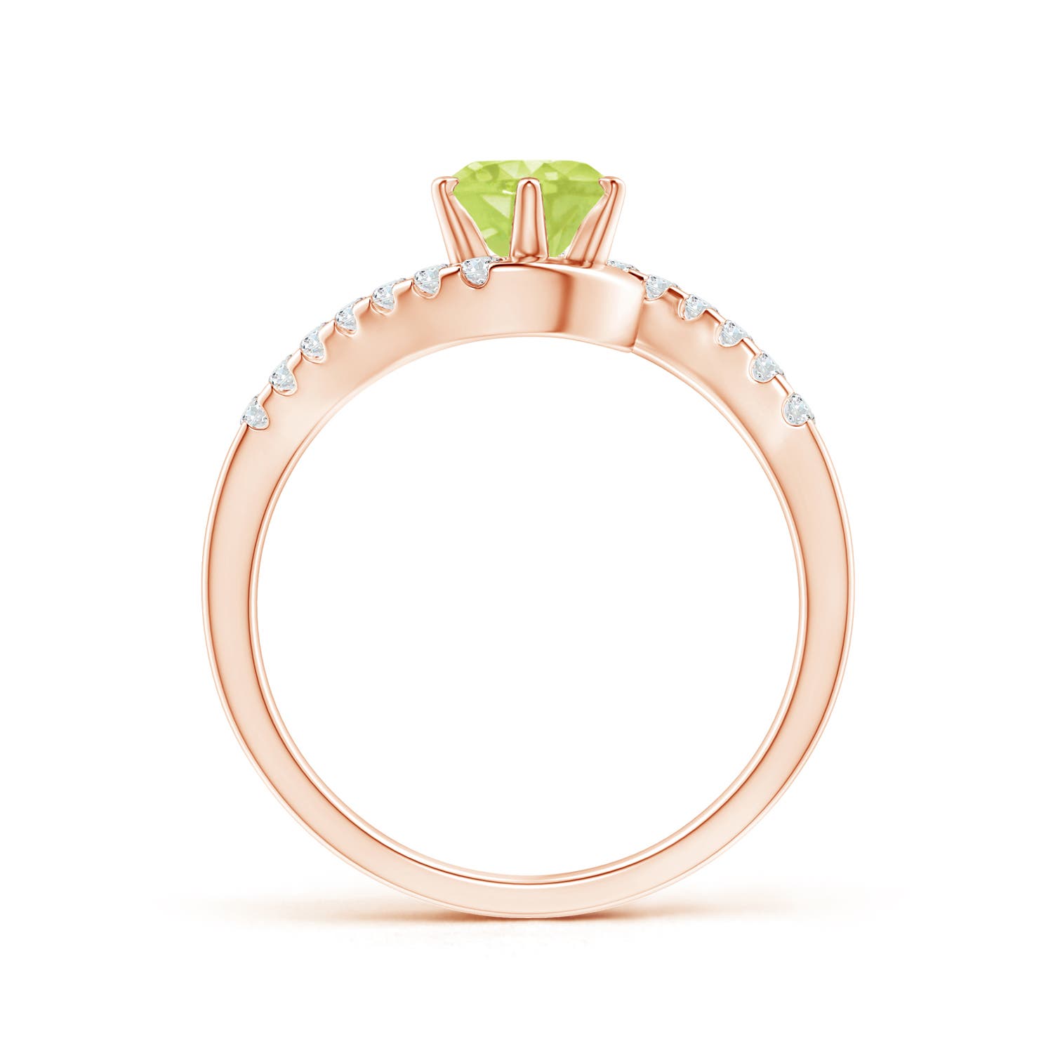 A - Peridot / 1.15 CT / 14 KT Rose Gold