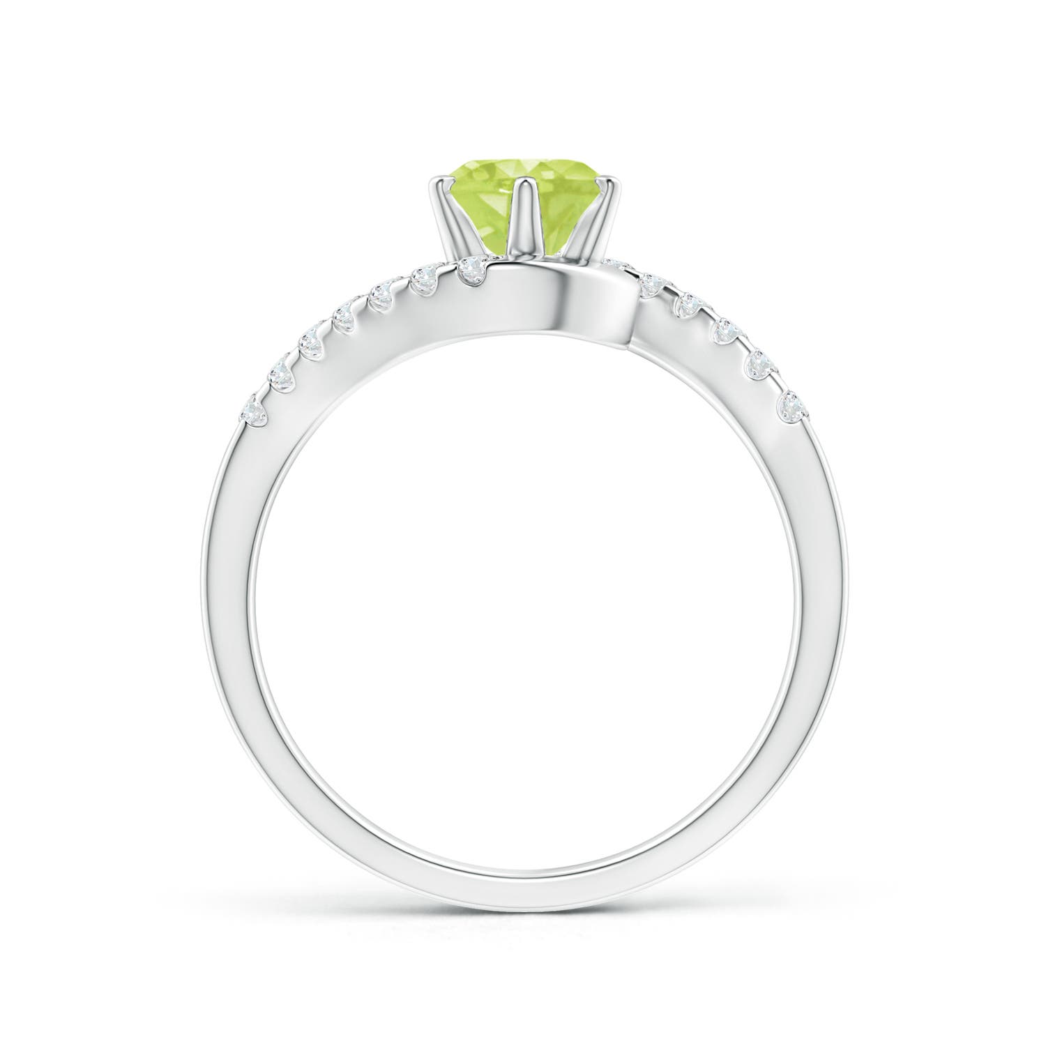 A - Peridot / 1.15 CT / 14 KT White Gold