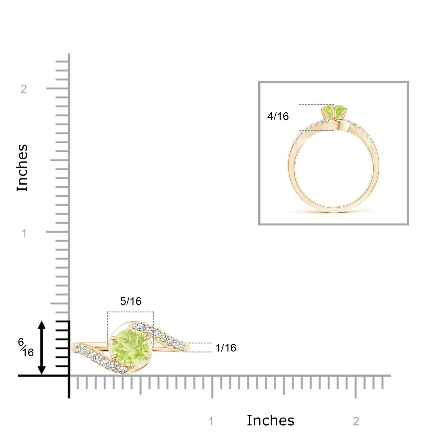 A - Peridot / 1.15 CT / 14 KT Yellow Gold