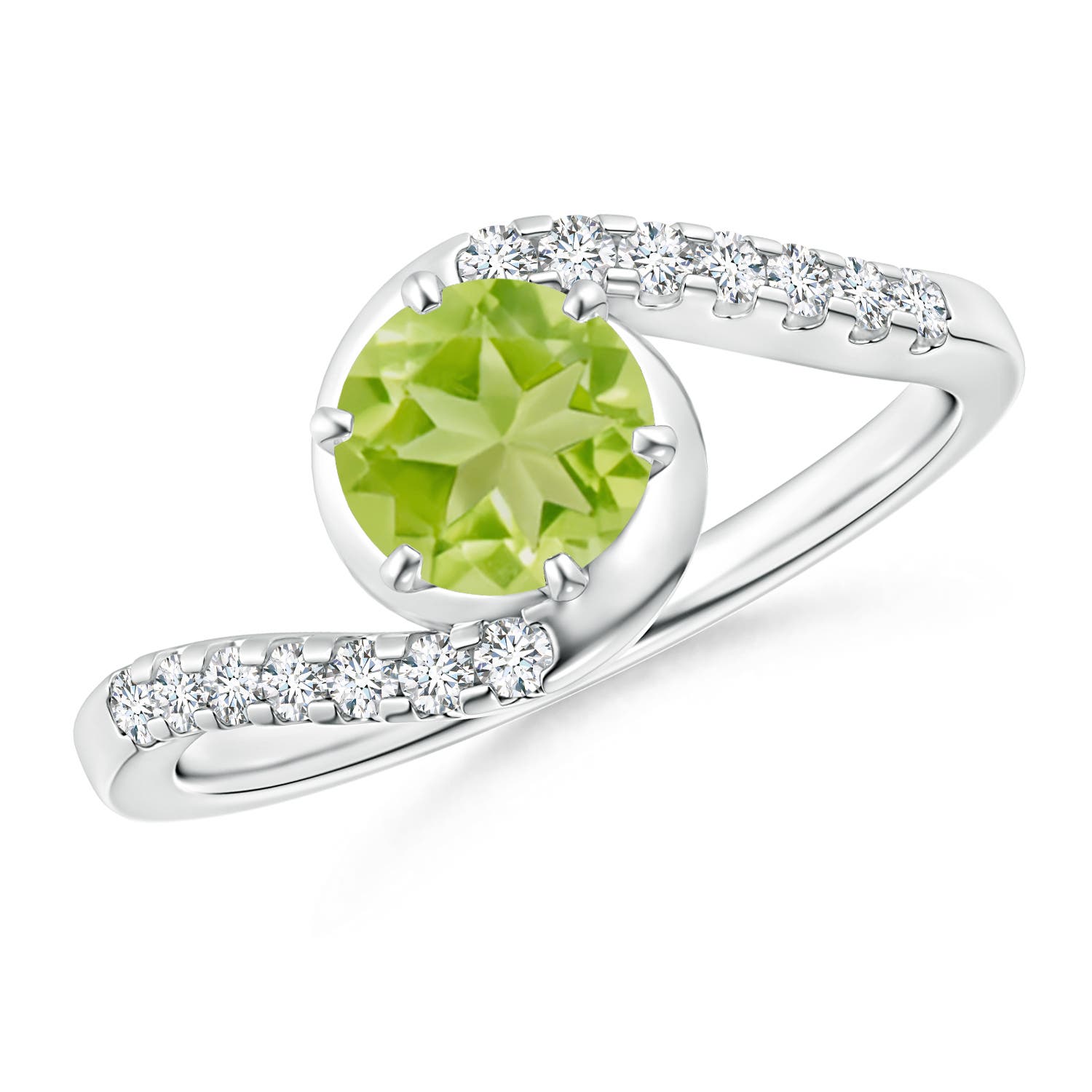 AA - Peridot / 1.15 CT / 14 KT White Gold