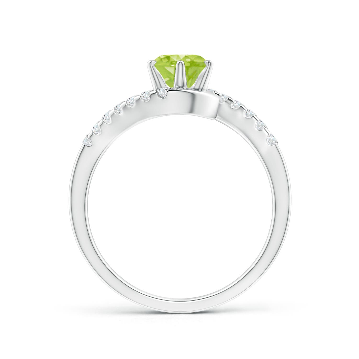 AA - Peridot / 1.15 CT / 14 KT White Gold