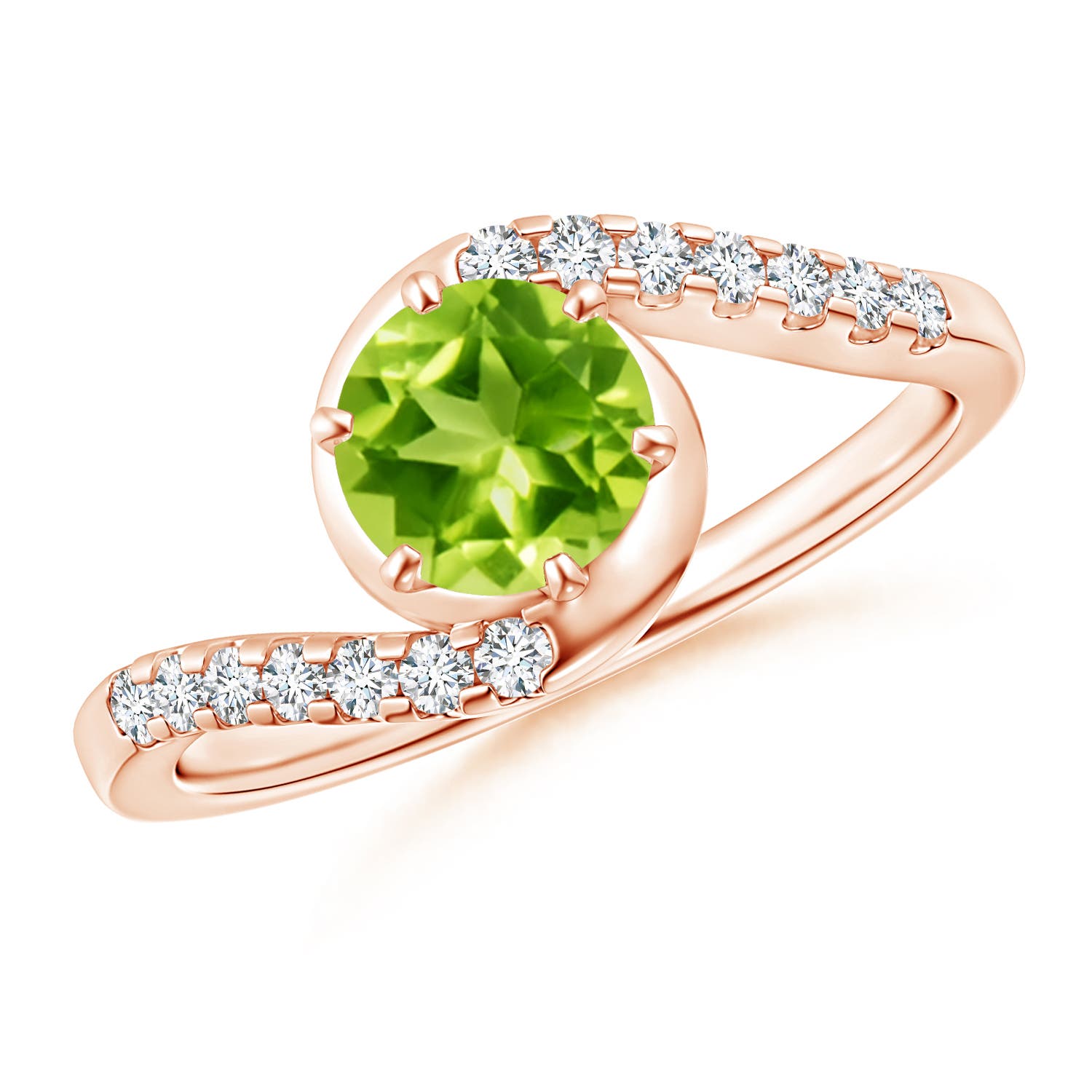 AAA - Peridot / 1.15 CT / 14 KT Rose Gold